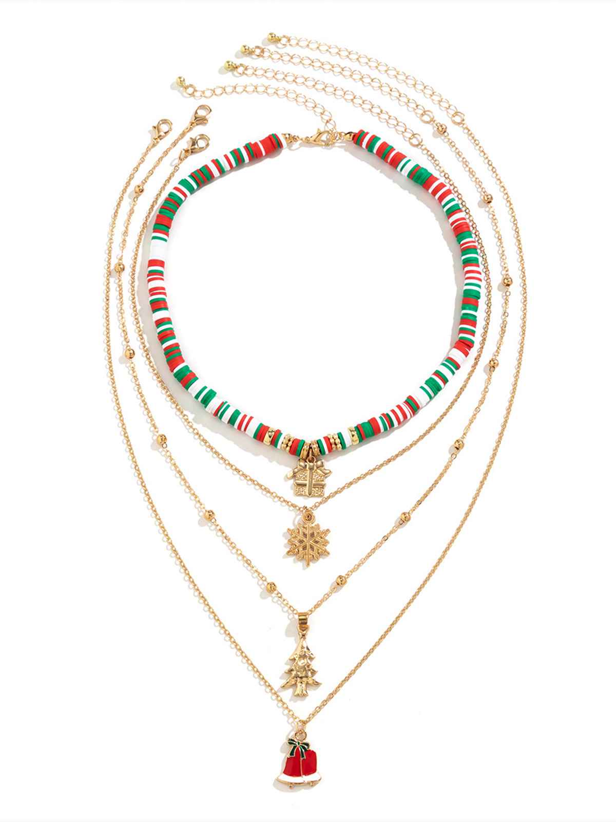 Vintage Christmas Layer Necklace Set - Image 7