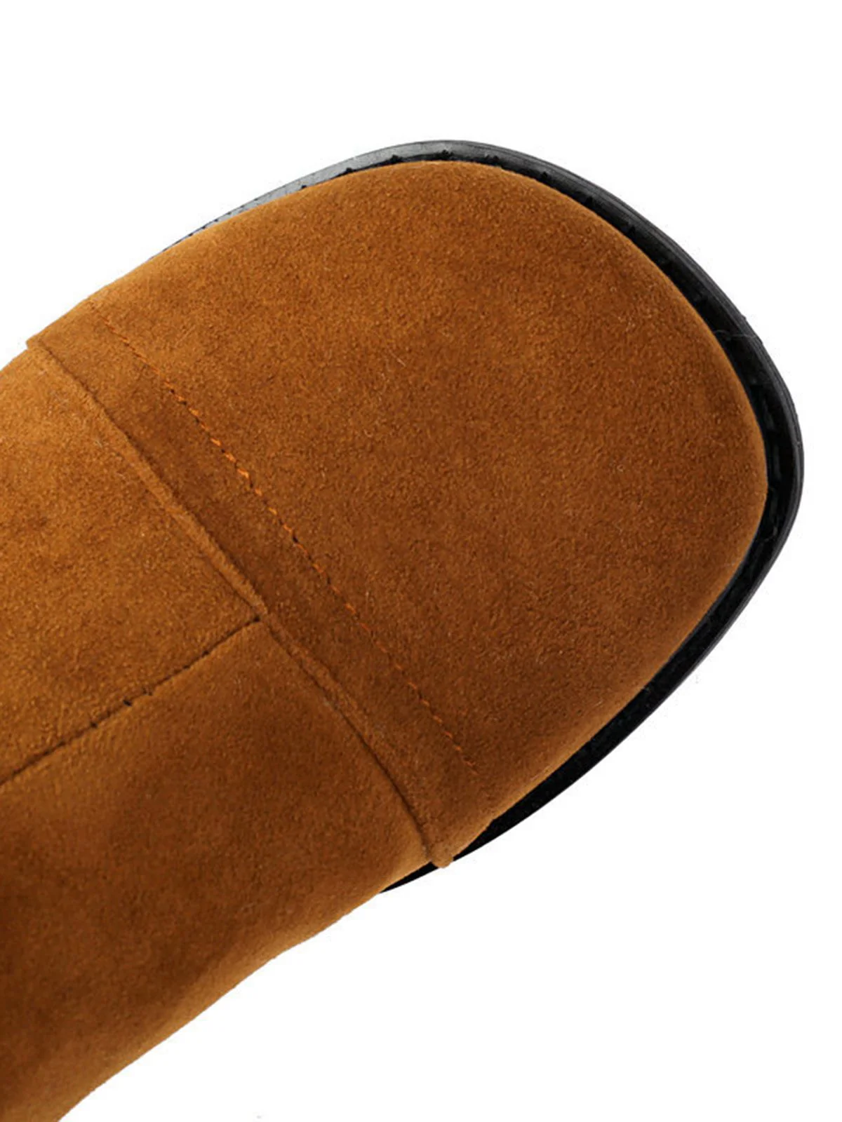 Vintage Contrasted Suede Plush Chunky Boots - Image 19