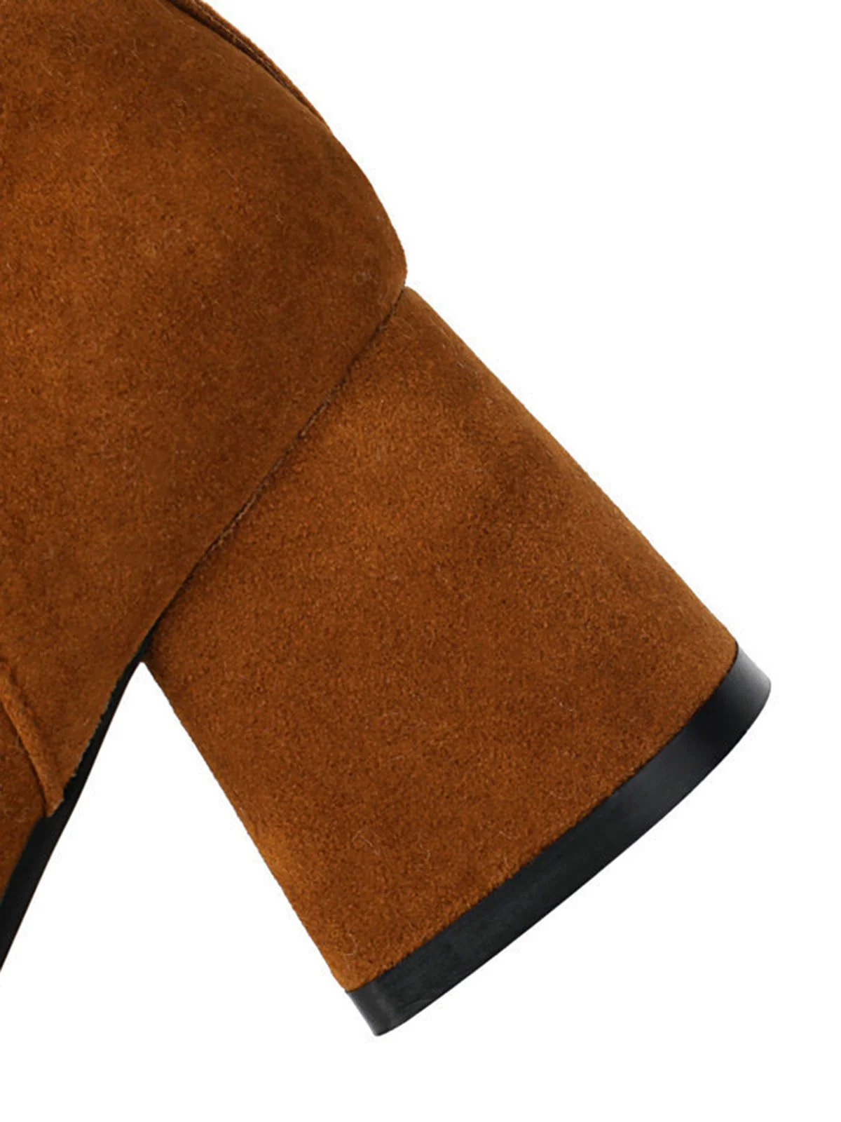 Vintage Contrasted Suede Plush Chunky Boots - Image 20