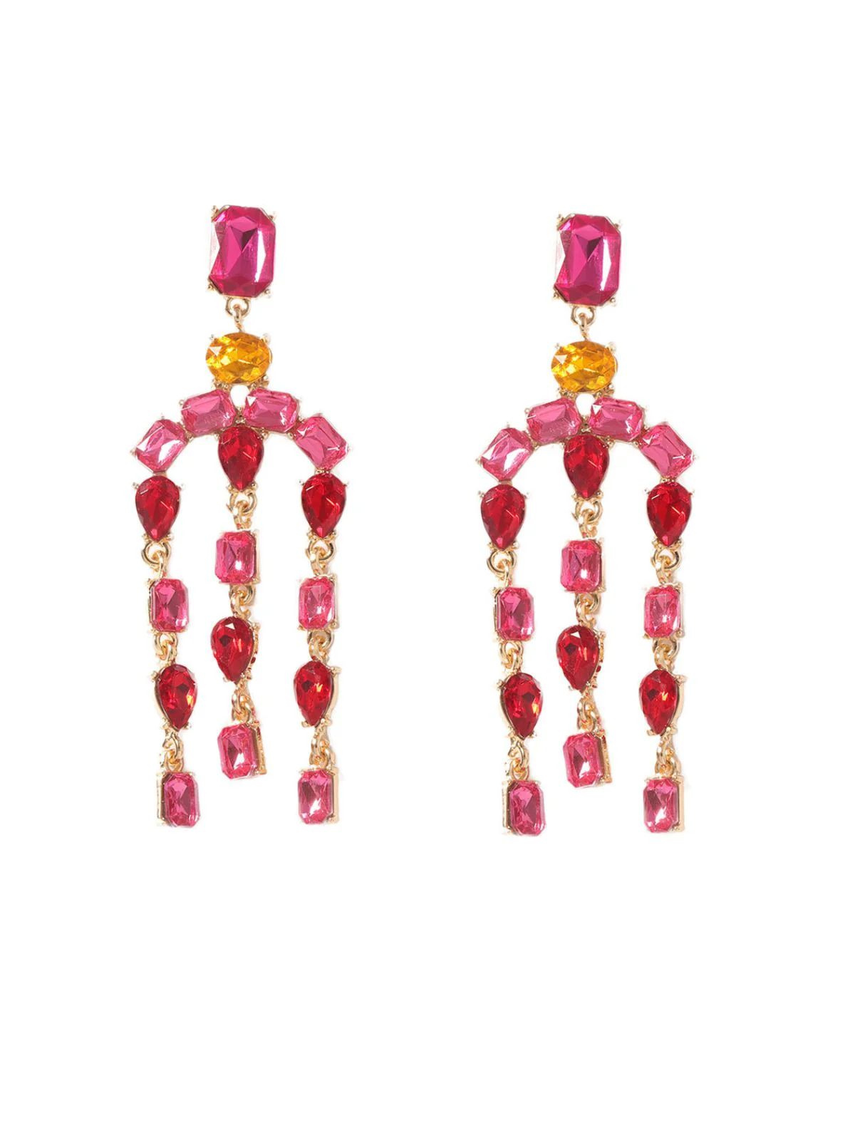 Vintage Crystal Cascade Diamond Earrings - Image 2