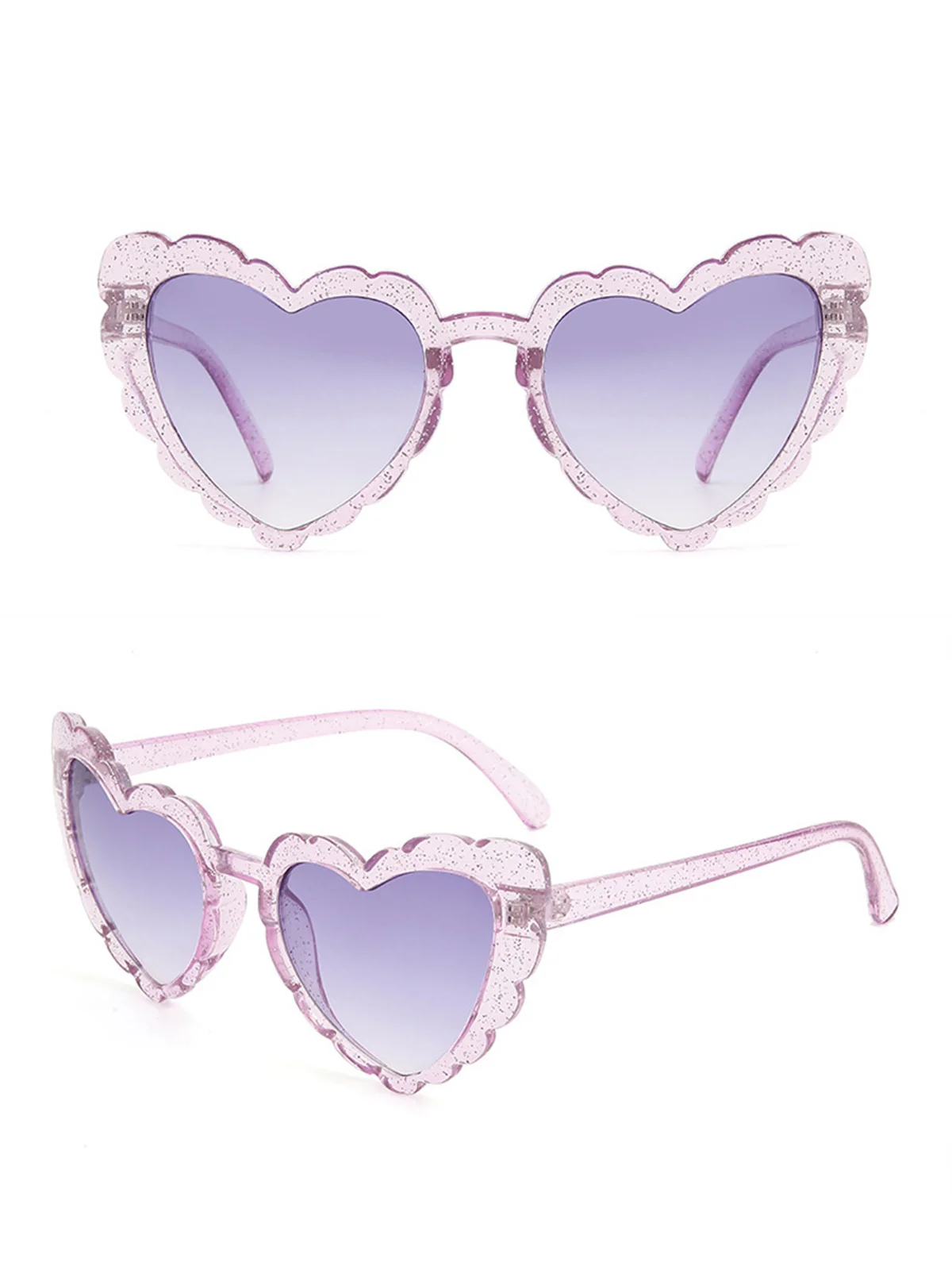 Vintage Curved Heart Frame Sunglasses - Image 3
