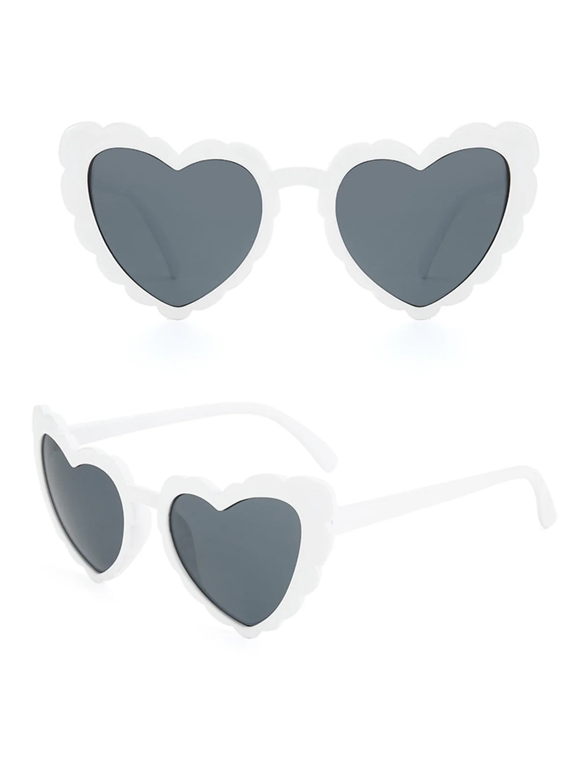 Vintage Curved Heart Frame Sunglasses - Image 4