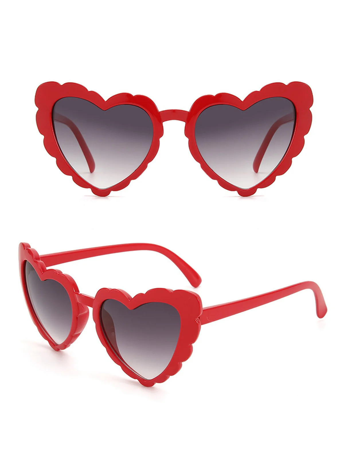 Vintage Curved Heart Frame Sunglasses - Image 5