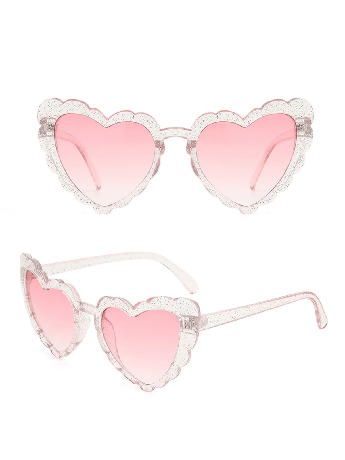 Vintage Curved Heart Frame Sunglasses - Image 6