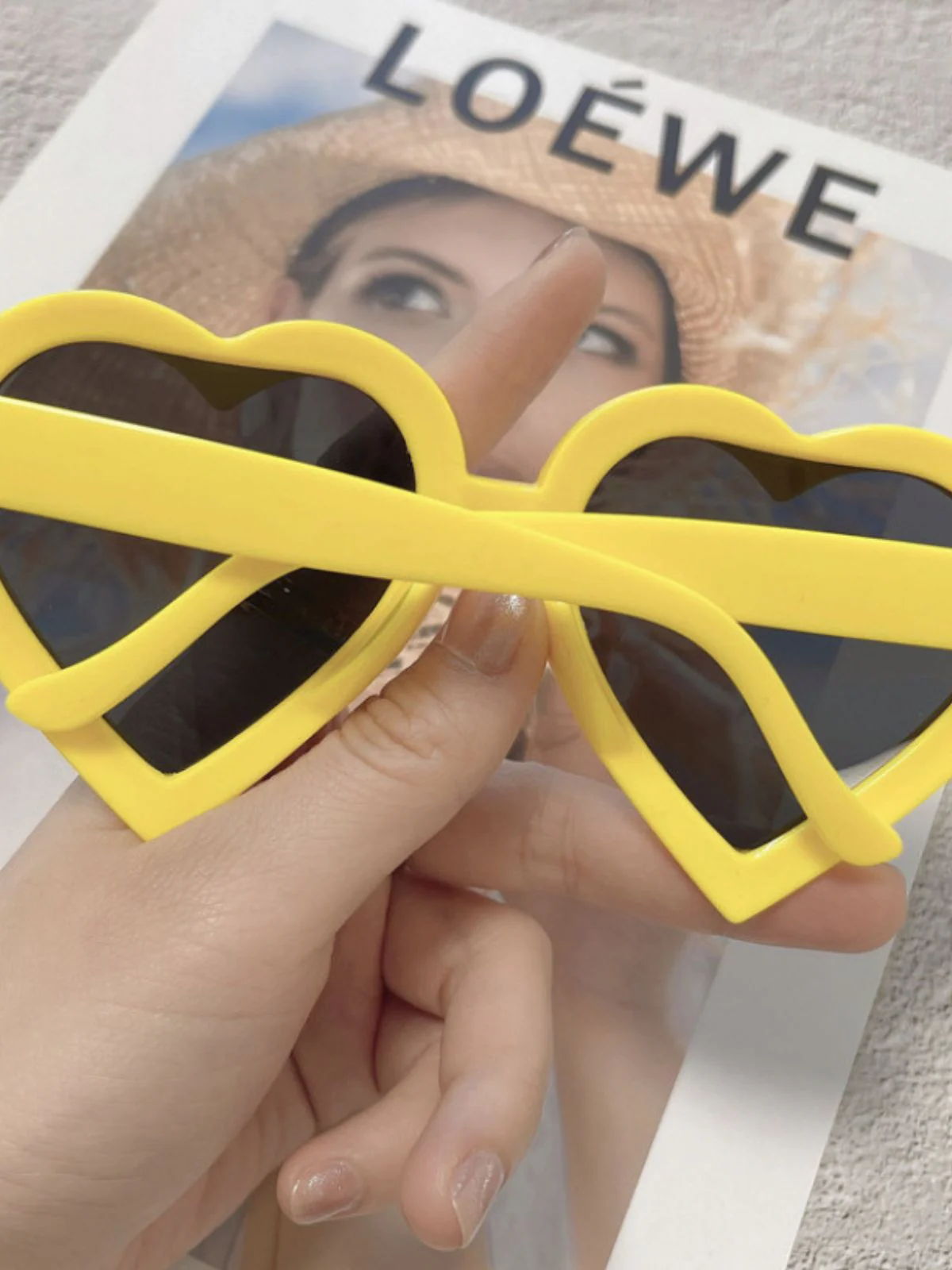 Vintage Curved Heart Frame Sunglasses - Image 5
