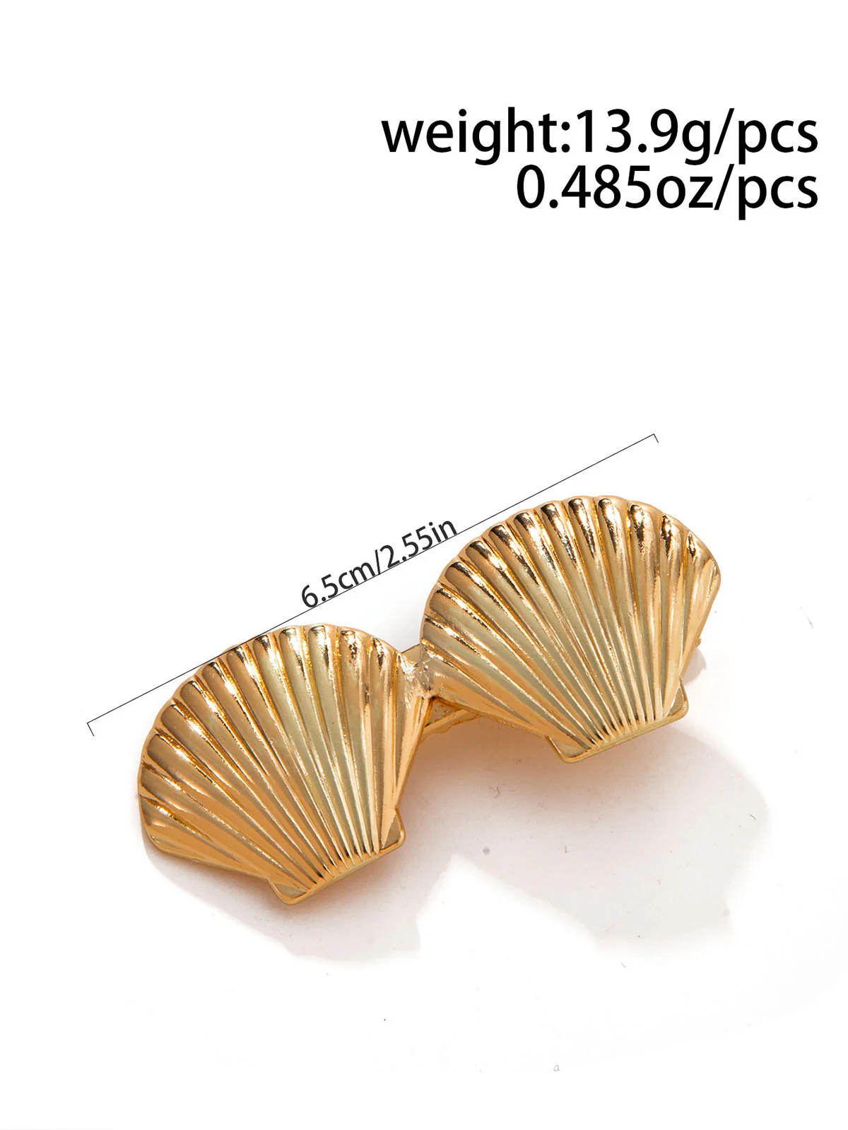 Vintage Double Shell Metal Hairpin - Image 5