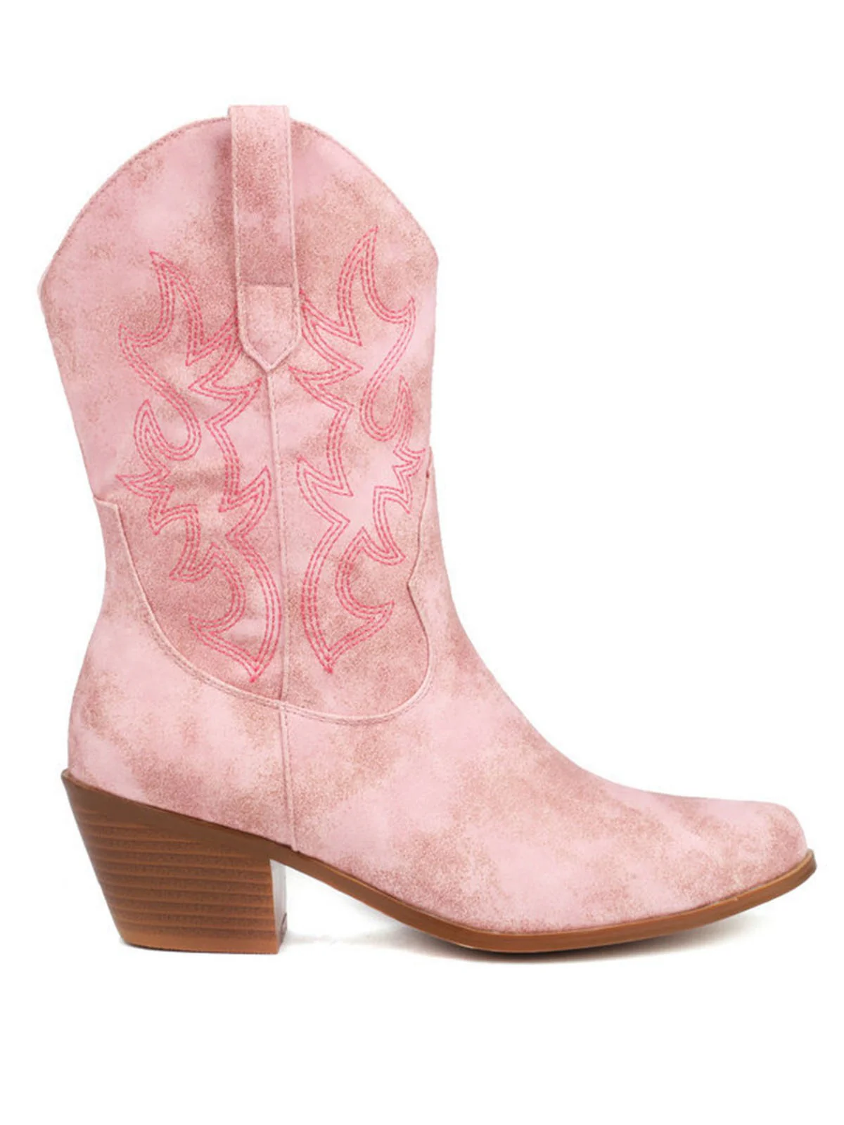 Vintage Embroidered Chunky Heel Cowboy Boots - Image 13