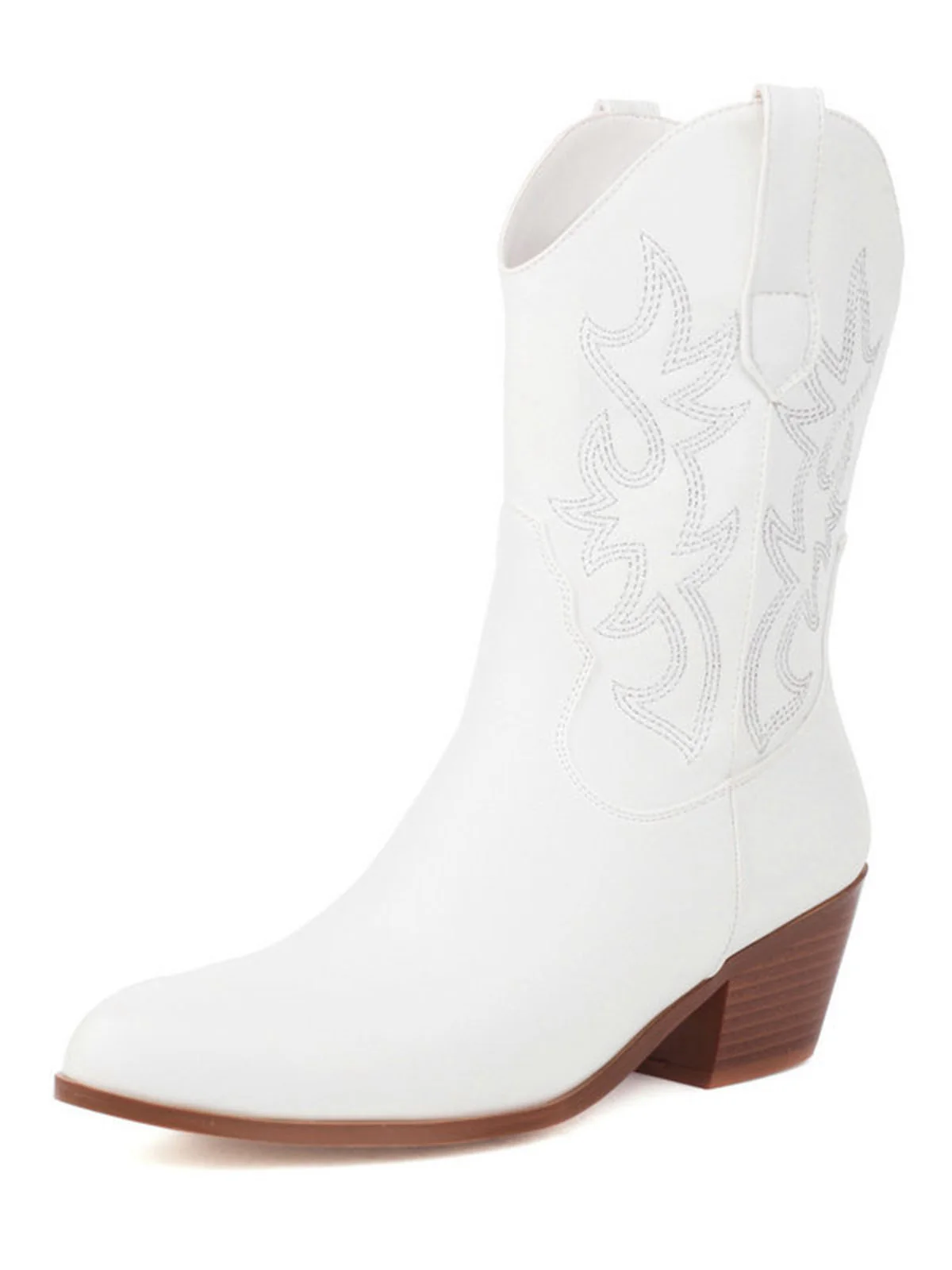 Vintage Embroidered Chunky Heel Cowboy Boots - Image 17