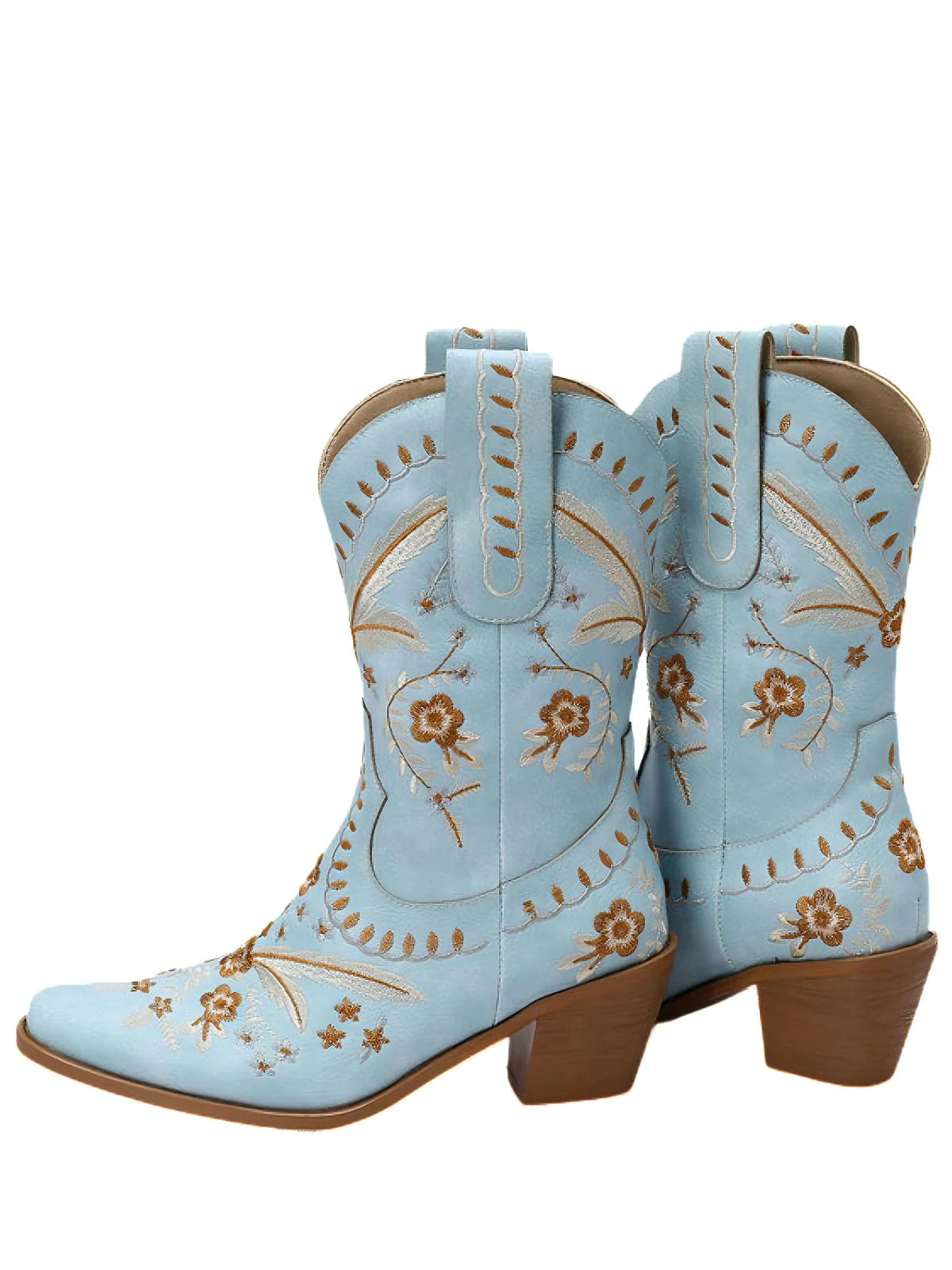 Vintage Embroidered Western Style Cowboy Boots - Image 11