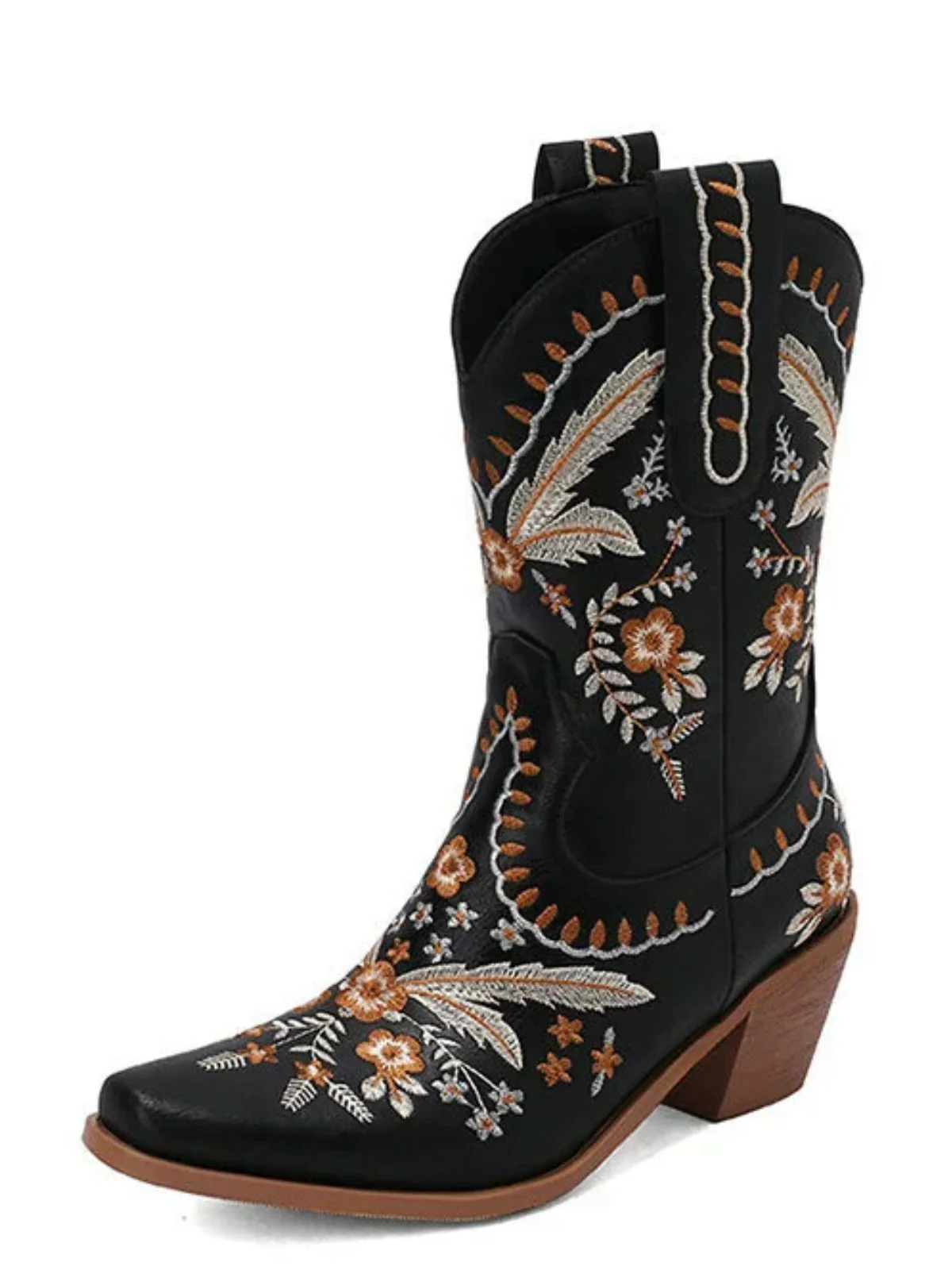 Vintage Embroidered Western Style Cowboy Boots - Image 12