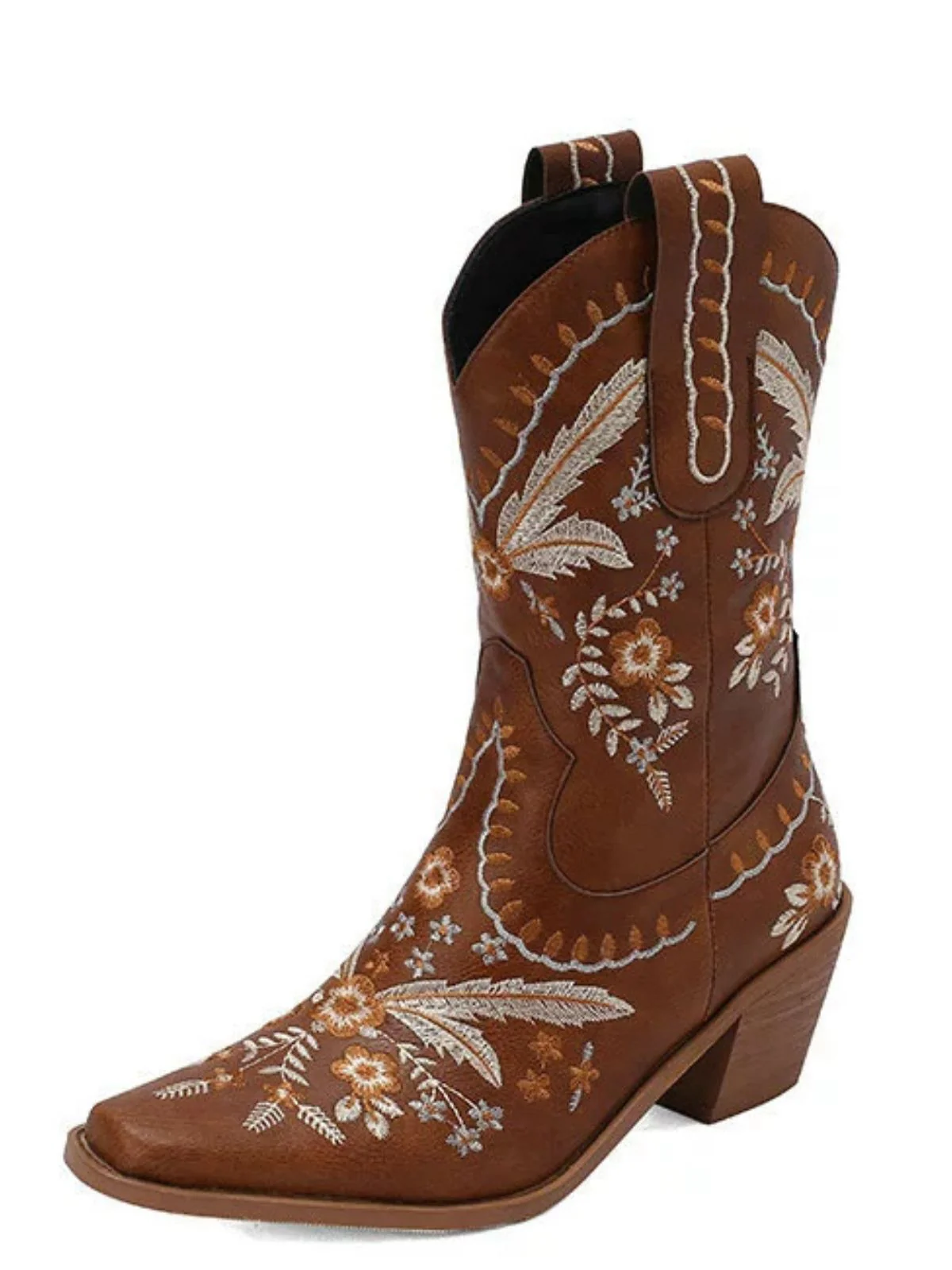 Vintage Embroidered Western Style Cowboy Boots - Image 8