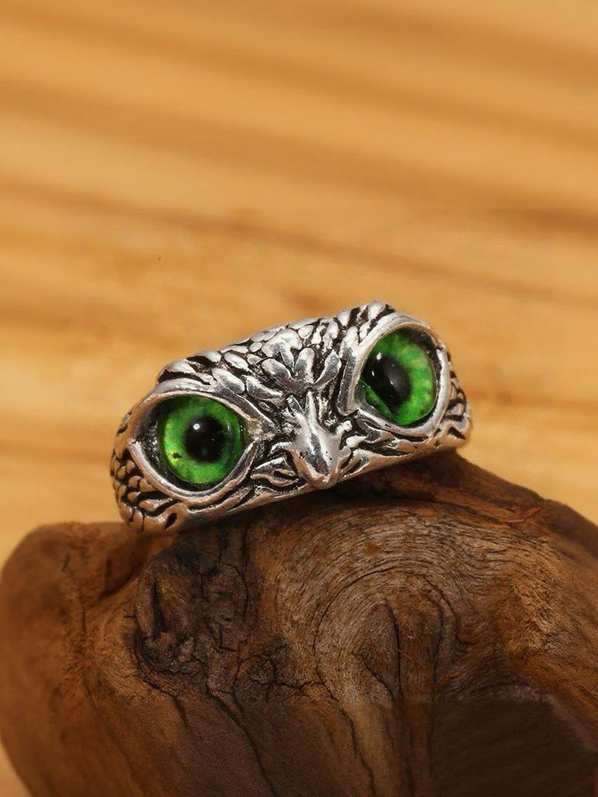 Vintage Evil Eye Owl Ring - Image 4