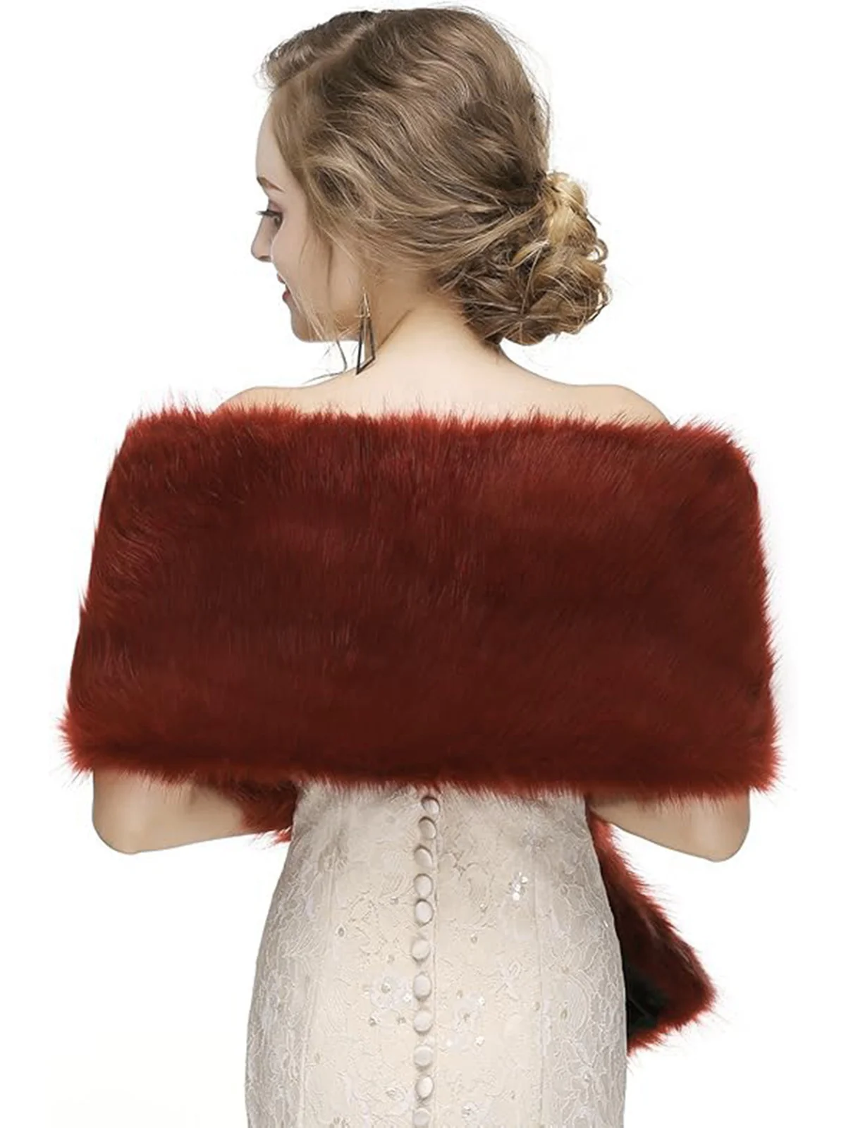 Vintage Faux Fur Cape Scarf - Image 5
