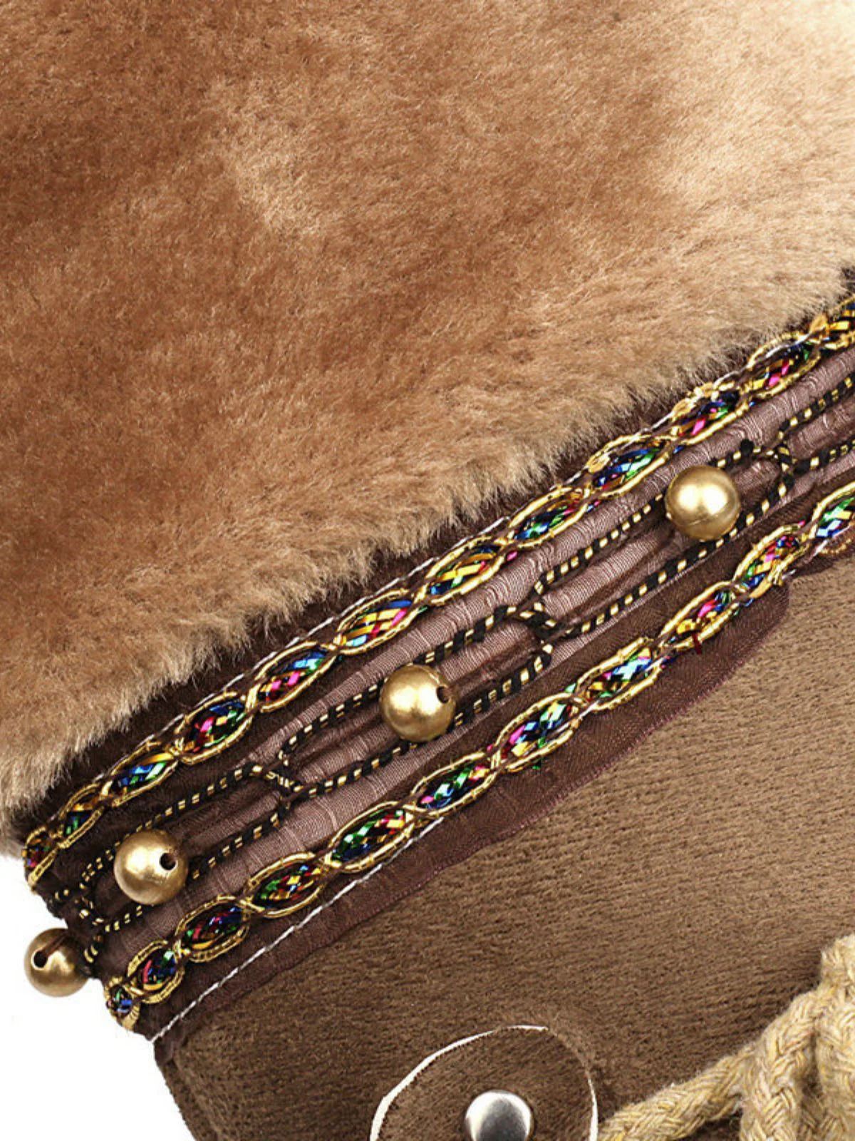 Vintage Faux Fur Pom-Pom Winter Snow Boots - Image 3