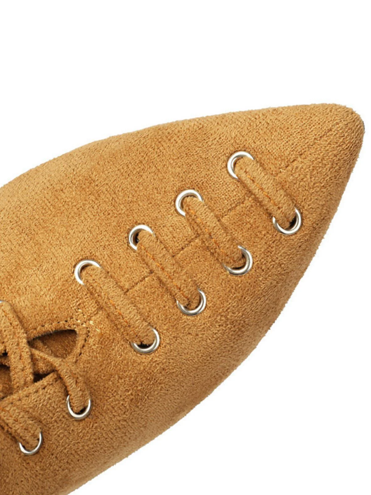 Vintage Faux Suede Pointed-Toe High Heels - Image 9