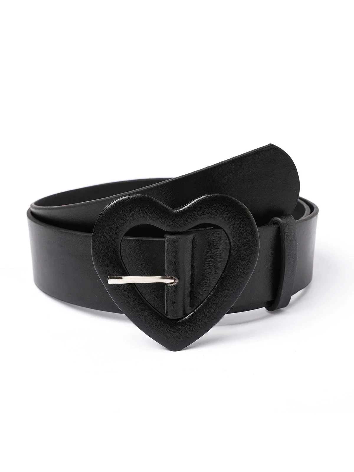 Vintage Heart Buckle Leather Belt - Image 6