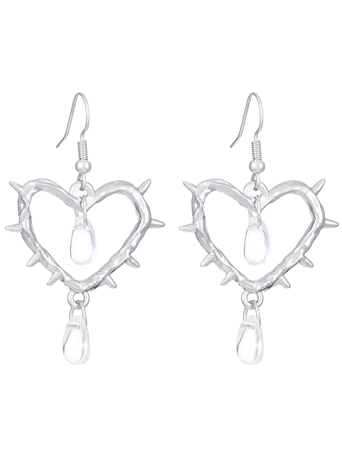 Vintage Heart-Shaped Thorn Earrings - Image 5