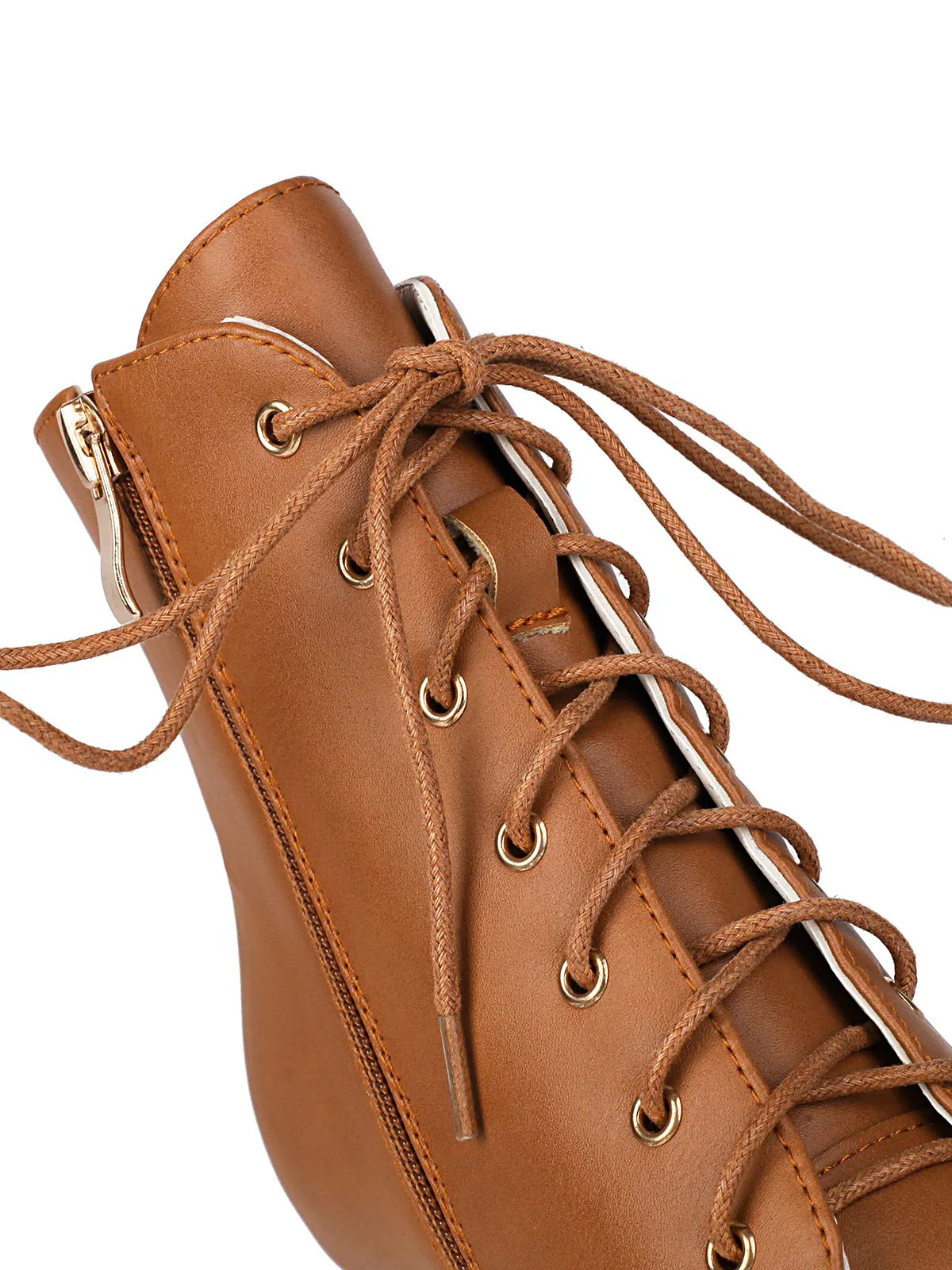 Vintage Lace-Up Kitten Heel Ankle Boots - Image 15