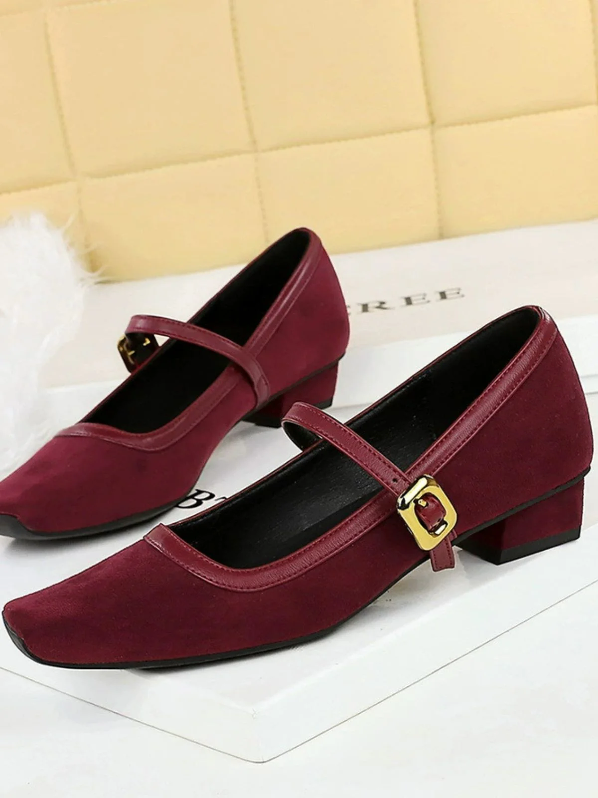 Vintage Leopard Square-Toe Mary Jane Heels - Image 5