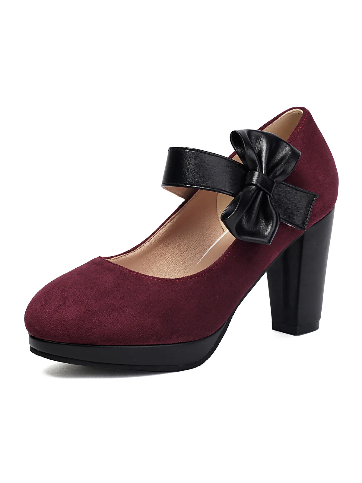 Vintage Mary Jane Bow Chunky Heel Shoes - Image 4