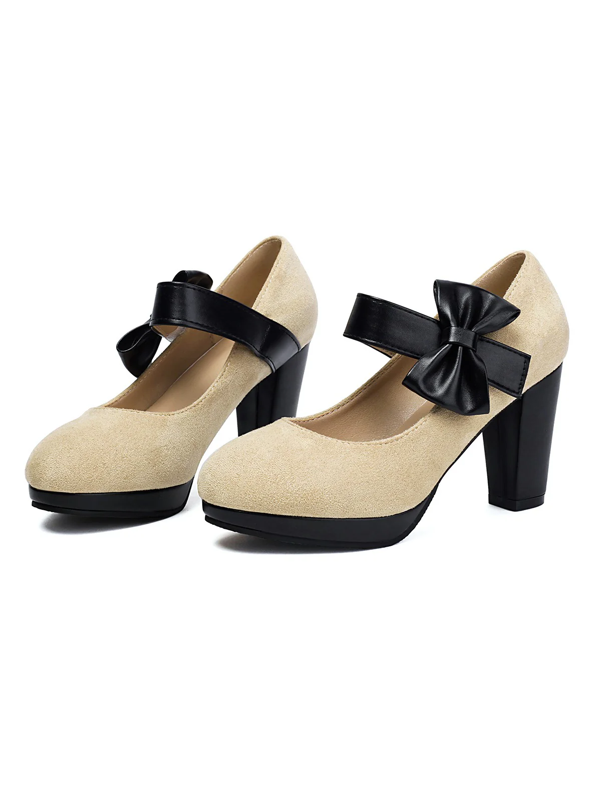 Vintage Mary Jane Bow Chunky Heel Shoes - Image 5