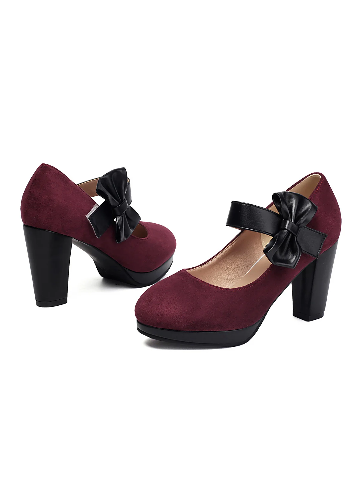 Vintage Mary Jane Bow Chunky Heel Shoes - Image 6