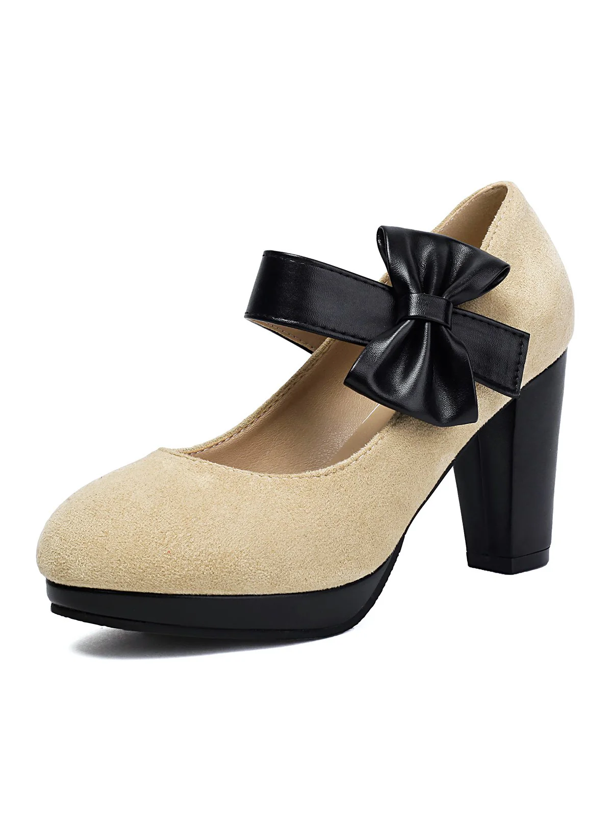 Vintage Mary Jane Bow Chunky Heel Shoes - Image 7