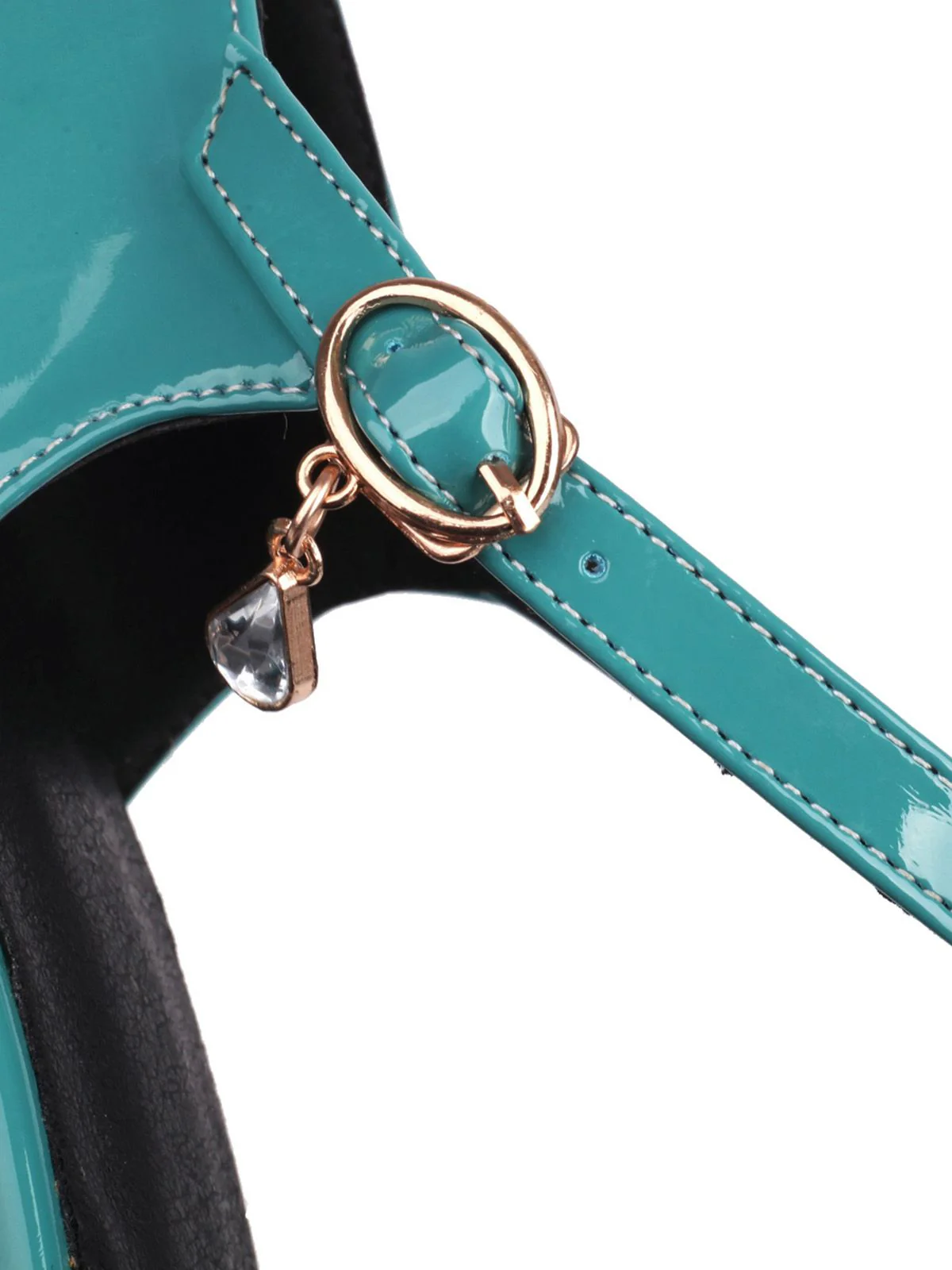 Vintage Patent leather Ankle-Strap Block Heel Pumps - Image 5