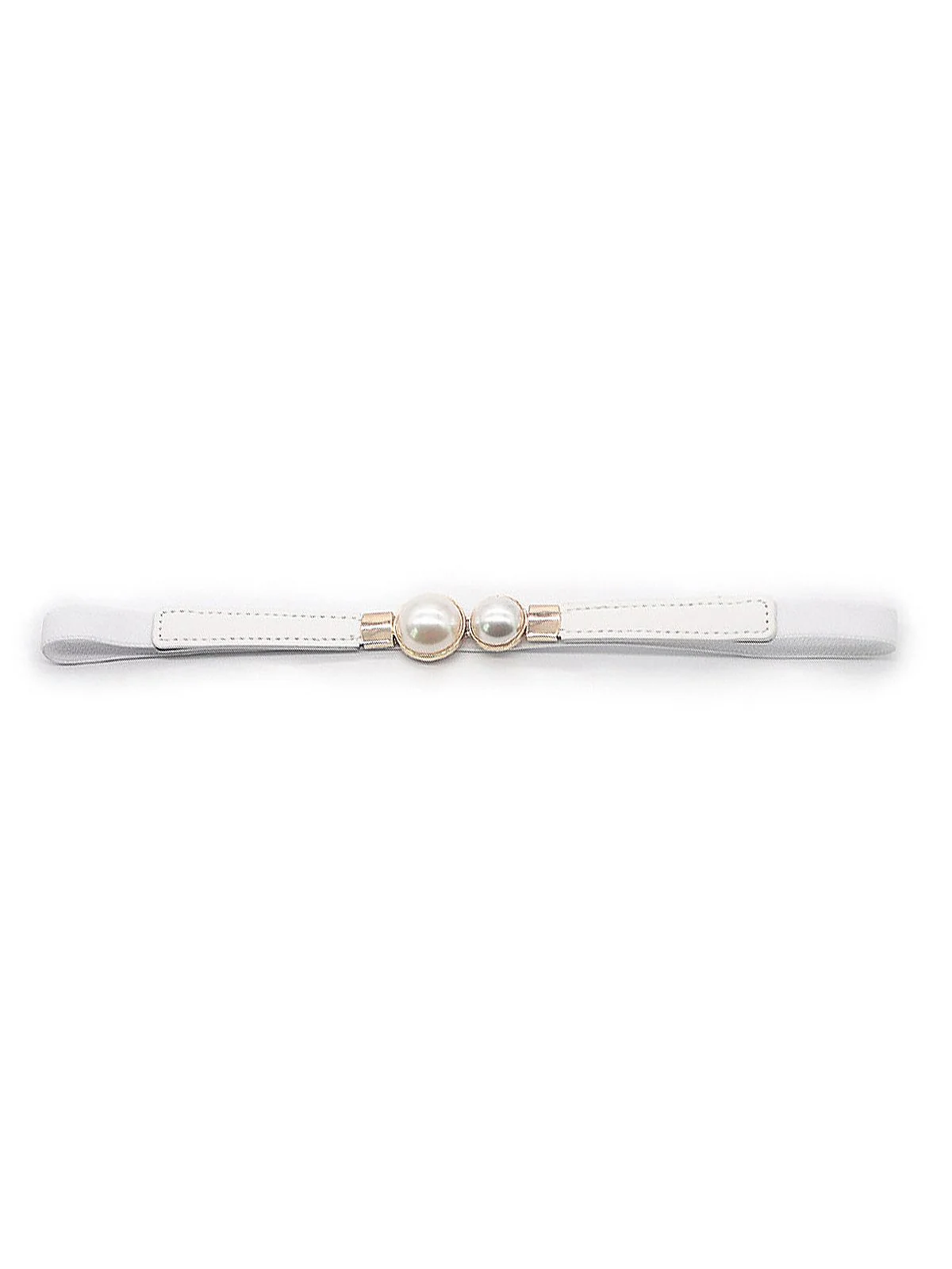 Vintage Pearl Buckle Thin Belt - Image 3