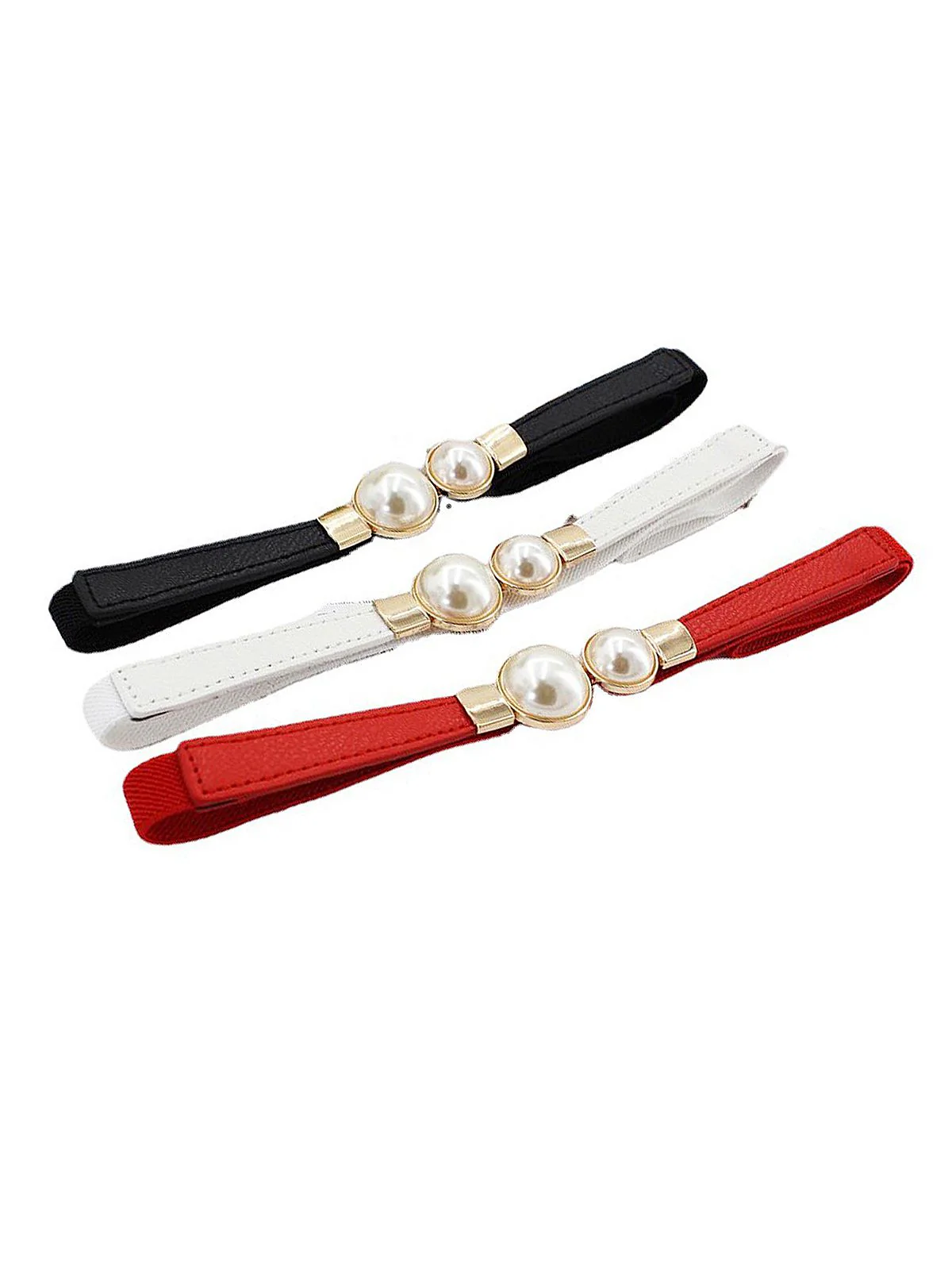 Vintage Pearl Buckle Thin Belt - Image 5