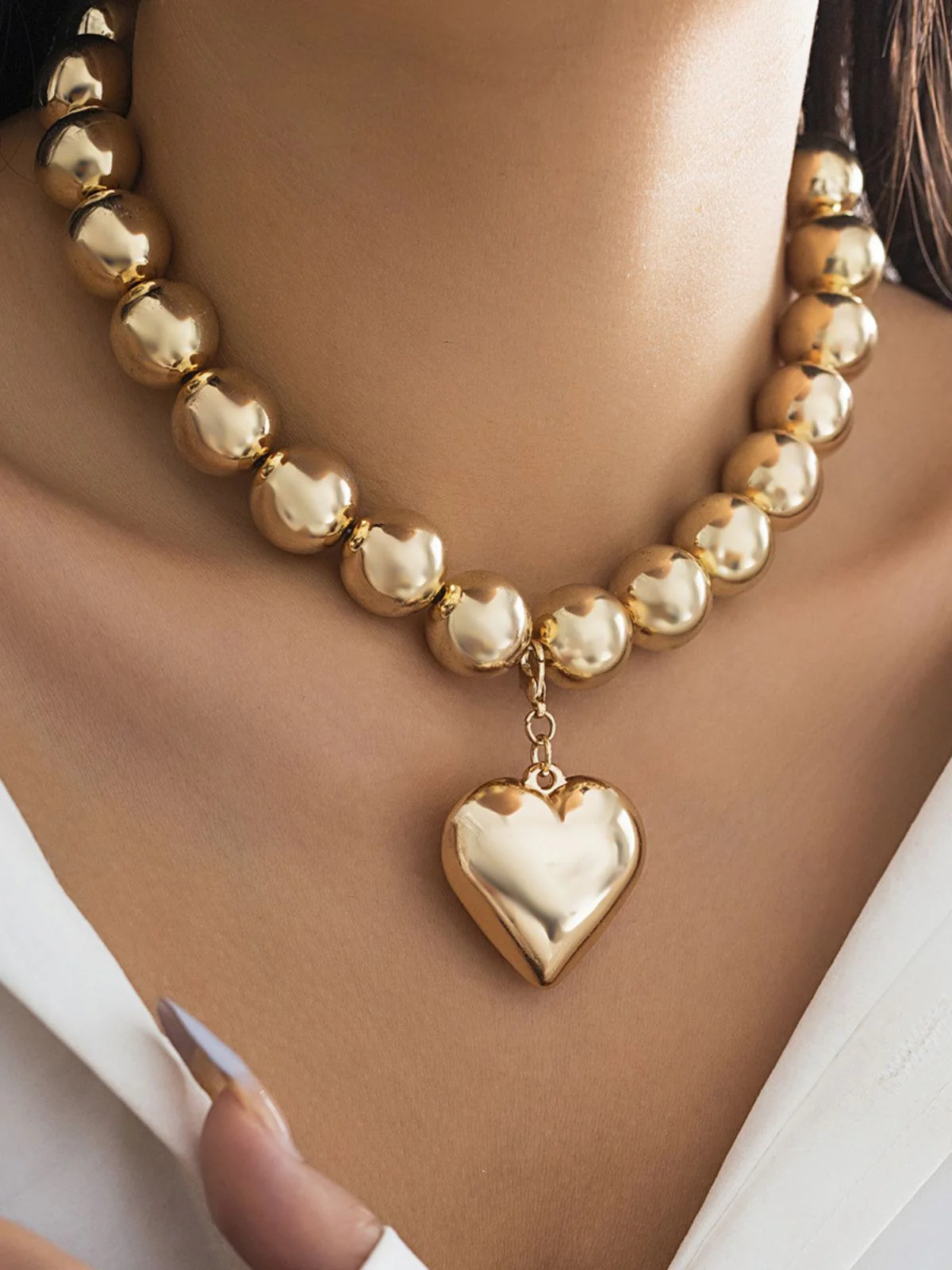 Vintage Pearl Heart Pendant Necklace - Image 5