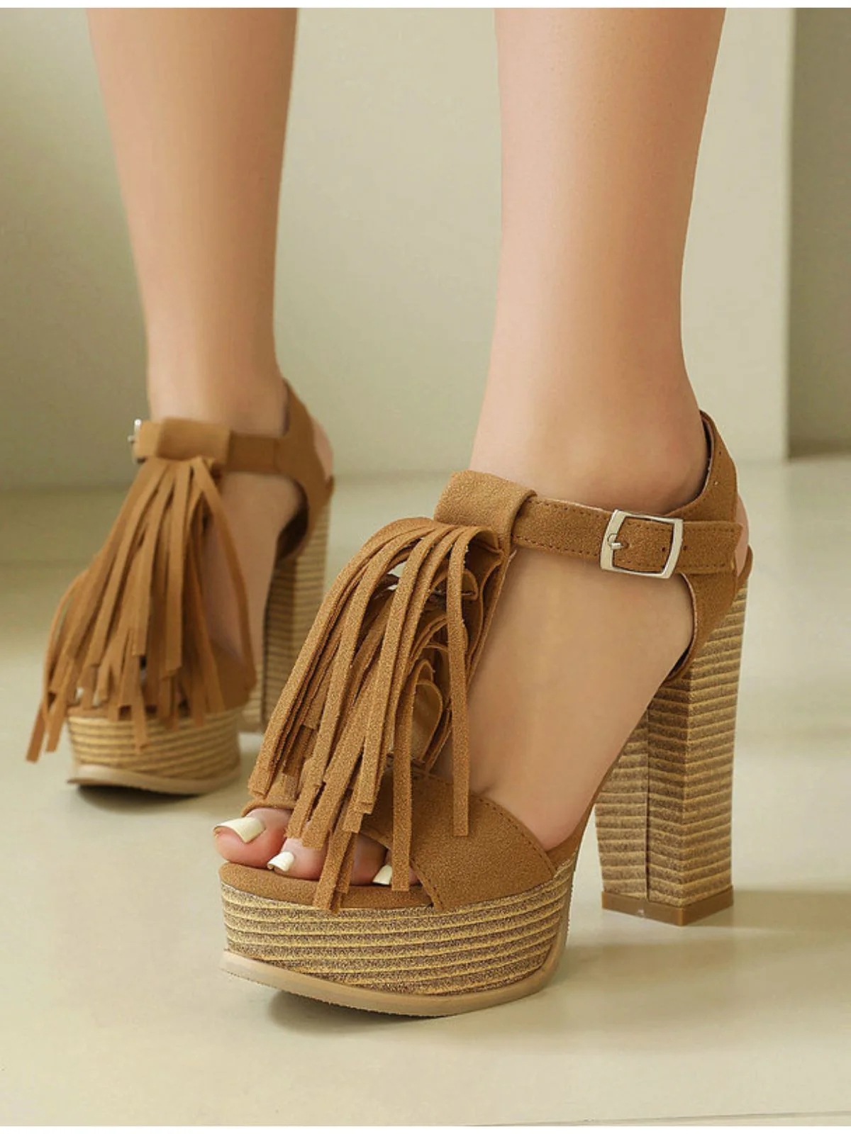 Vintage Pointed Toe Ankle Strap Heels - Image 5