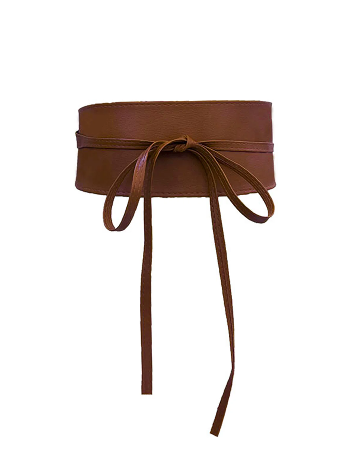 Vintage PU Leather Bow Wide Waistband - Image 2