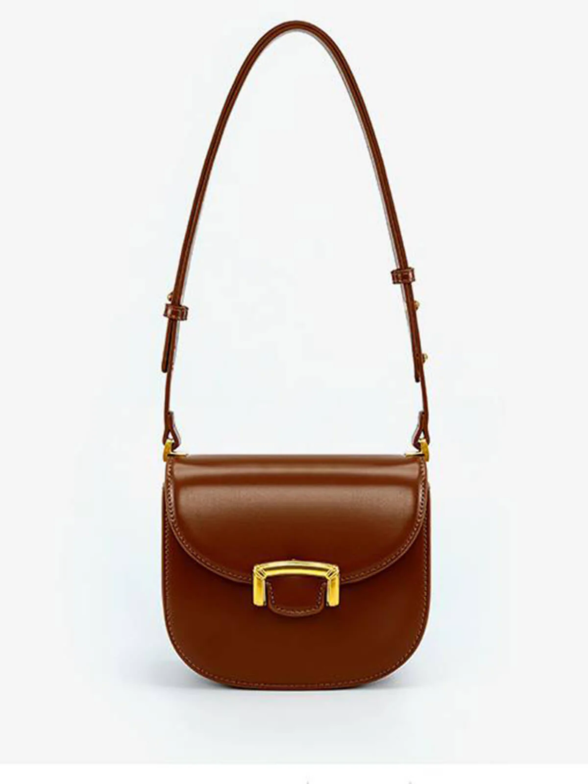 Vintage PU Leather Saddle Bag - Image 3