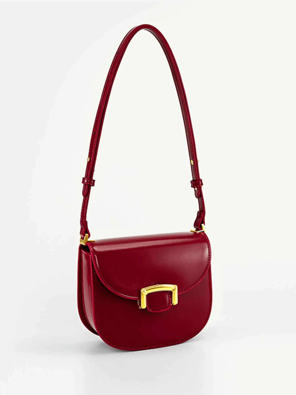 Vintage PU Leather Saddle Bag - Image 4