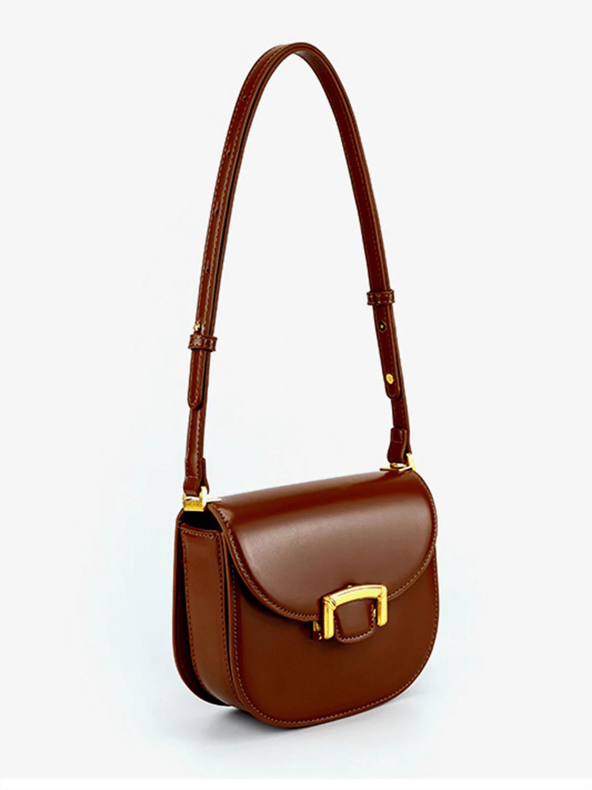 Vintage PU Leather Saddle Bag - Image 6