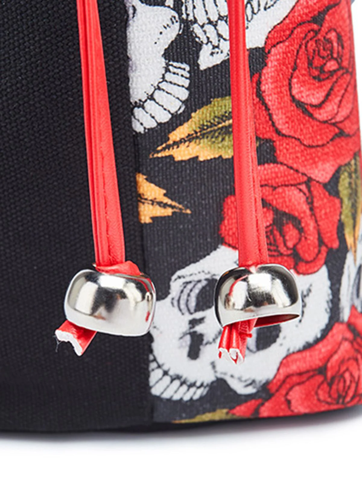Vintage Punk Skull & Rose Print Handbag - Image 8