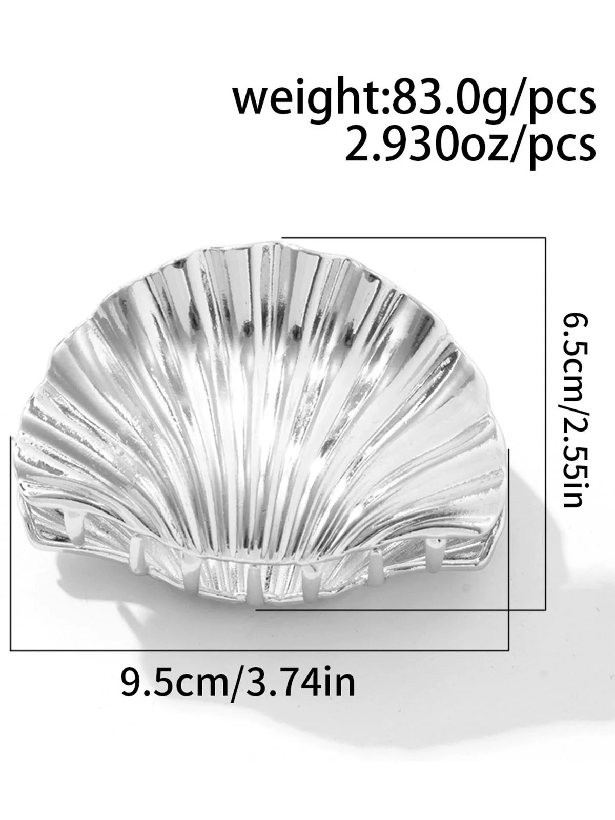 Vintage Shell Shape Metal Hair Clutch - Image 7