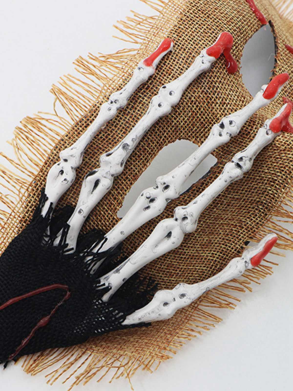 Vintage Skeleton Hand Bloodstain Eye Mask - Image 5