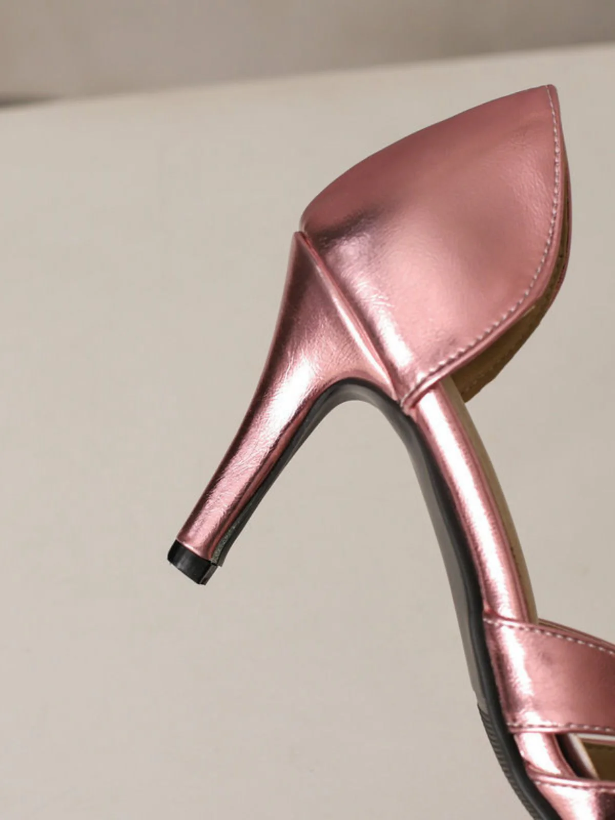 Vintage Solid Peep Toe Hollow Slip-On High Heels - Image 19