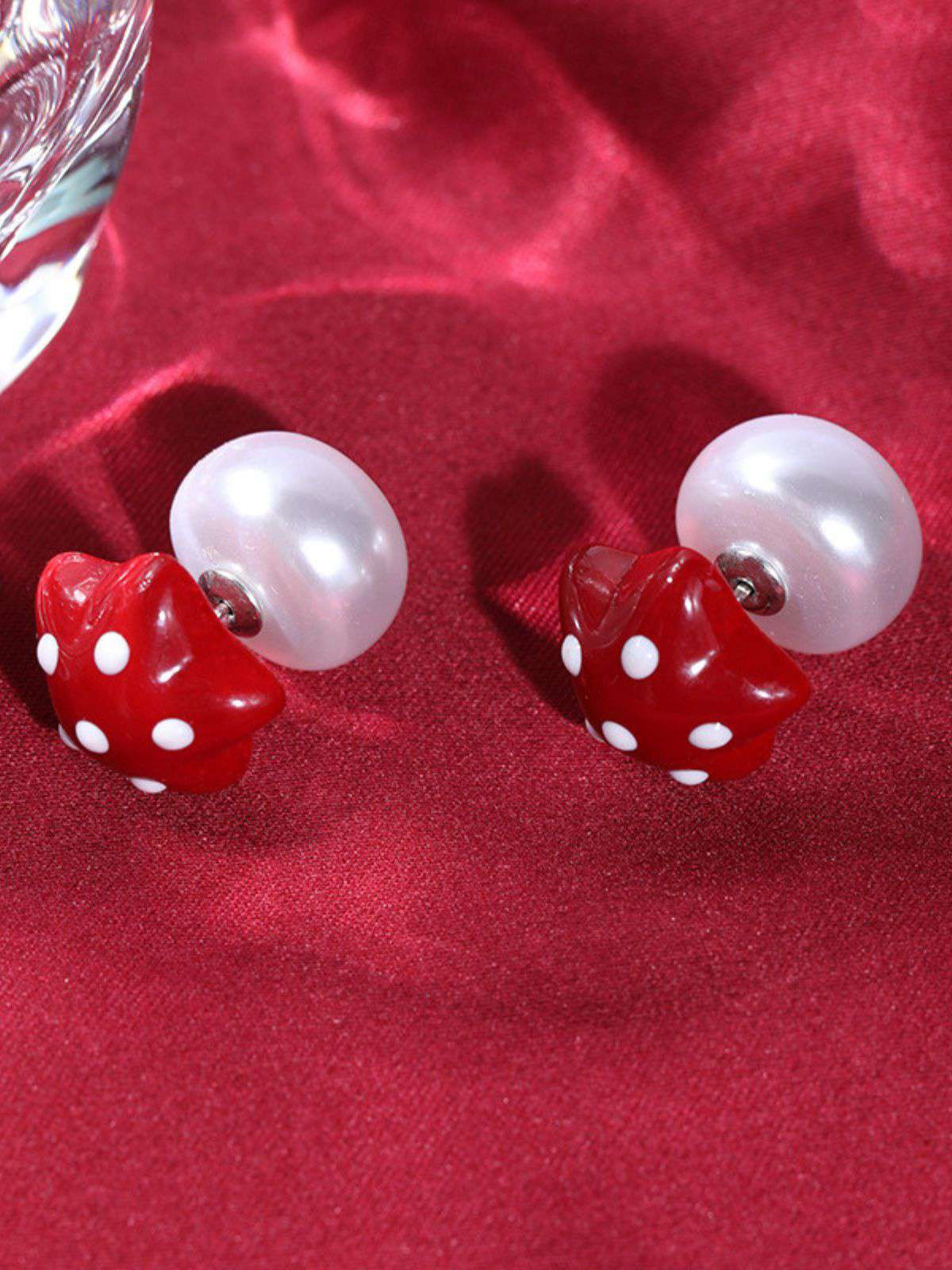 Vintage Star Polka Dot Alloy Earrings - Image 4