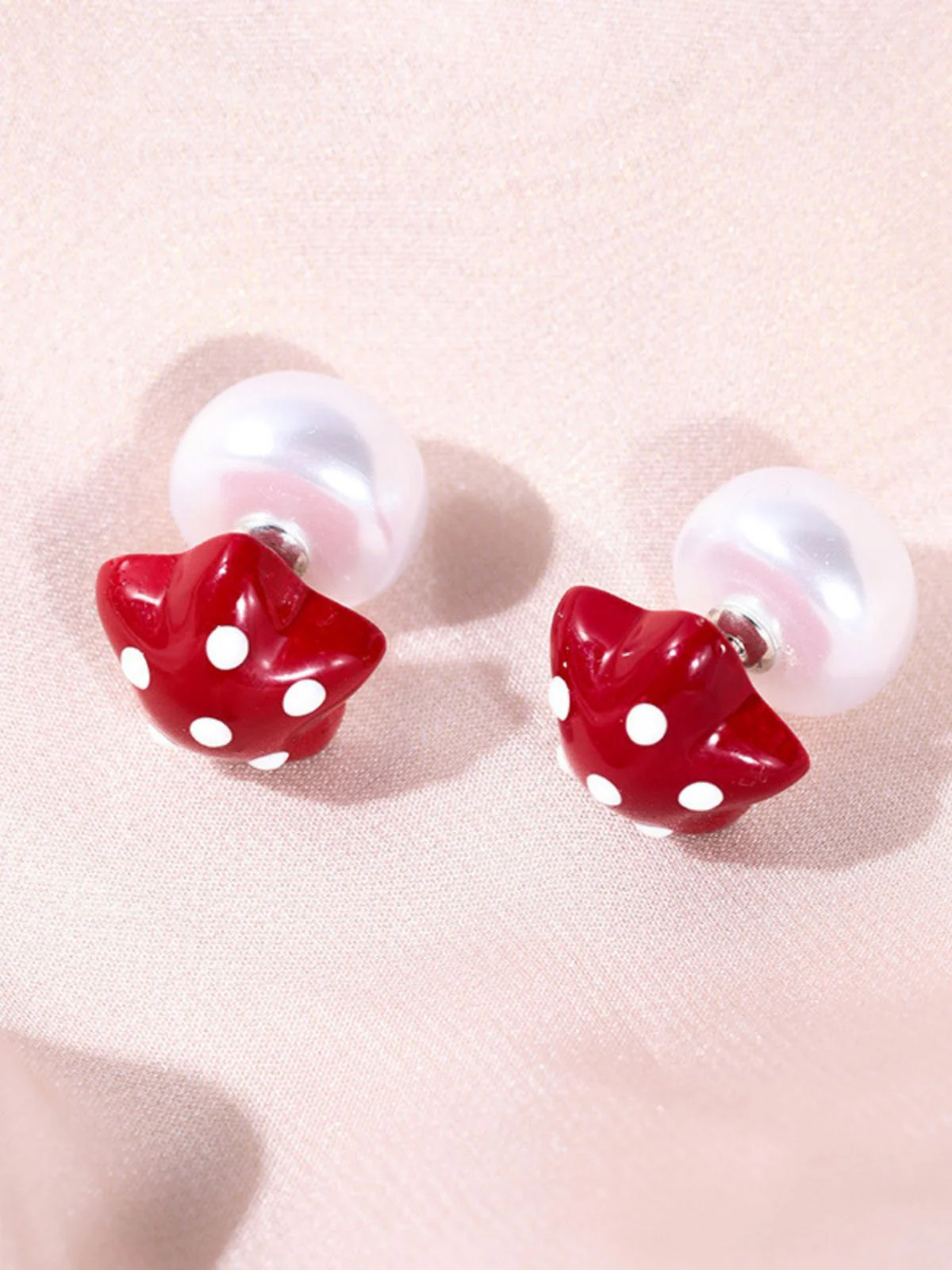 Vintage Star Polka Dot Alloy Earrings - Image 5