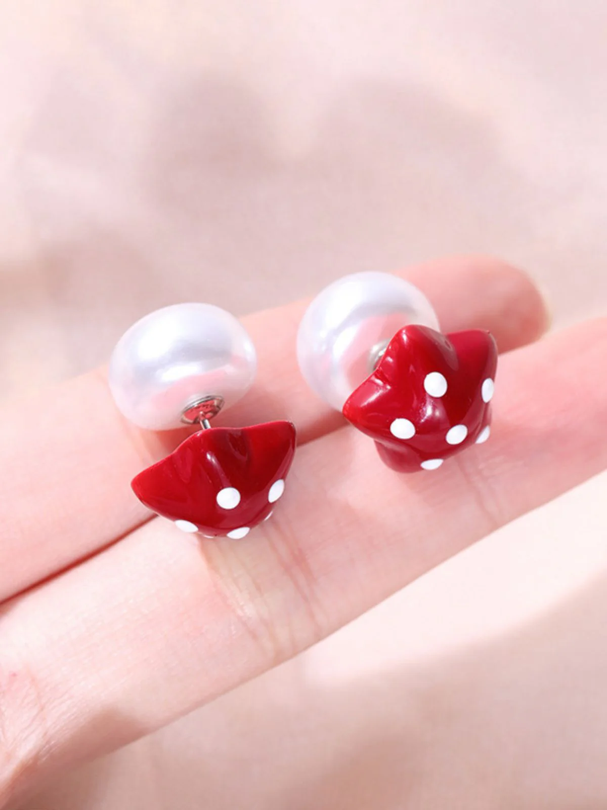 Vintage Star Polka Dot Alloy Earrings - Image 6