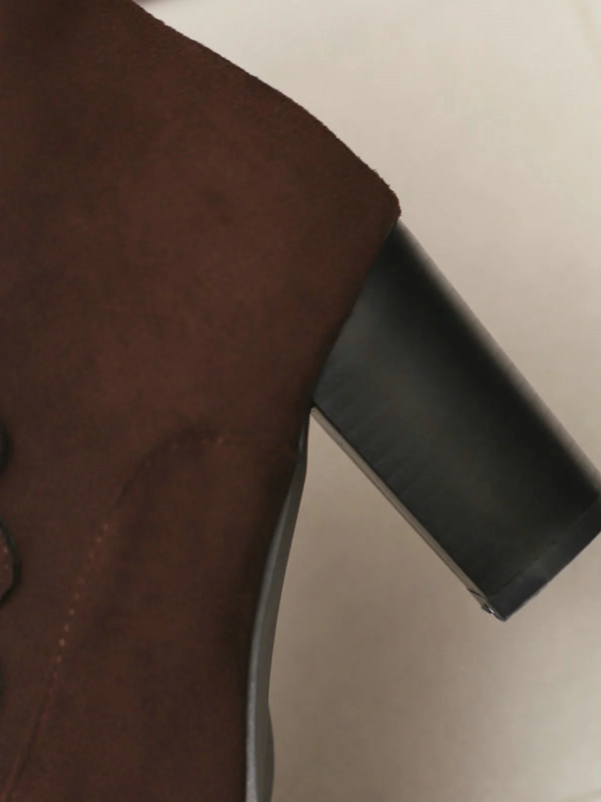 Vintage Suede Faux Fur Lining Studded Mid-Calf Boots - Image 11