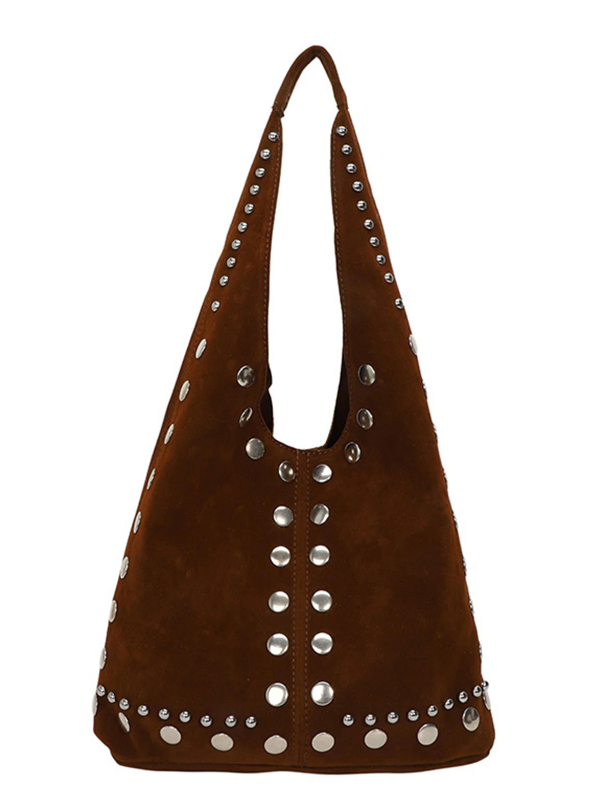 Vintage Suede Studded Shoulder Bag - Image 5