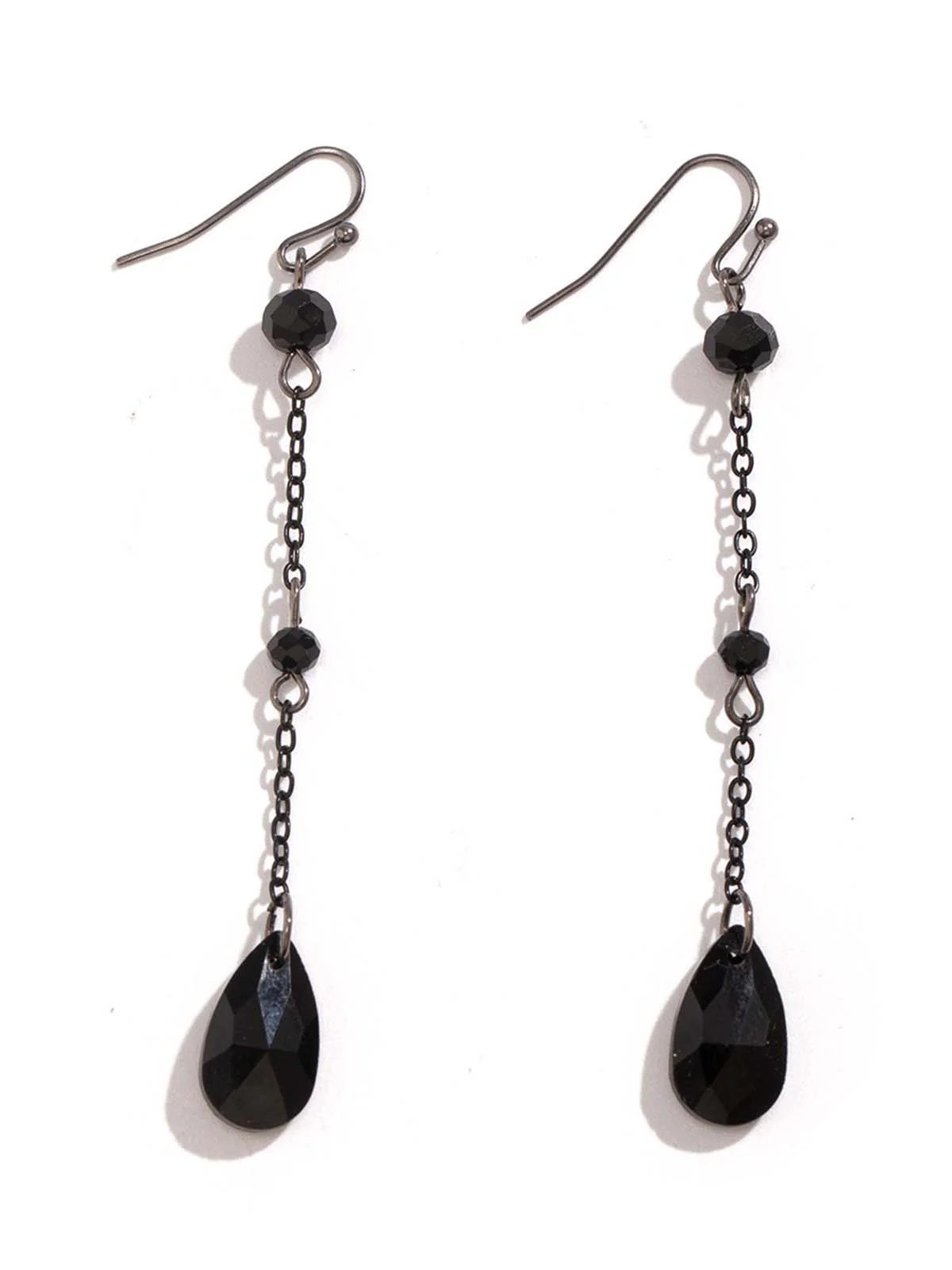 Vintage Teardrop Chain Punk Earrings & Necklace - Image 3
