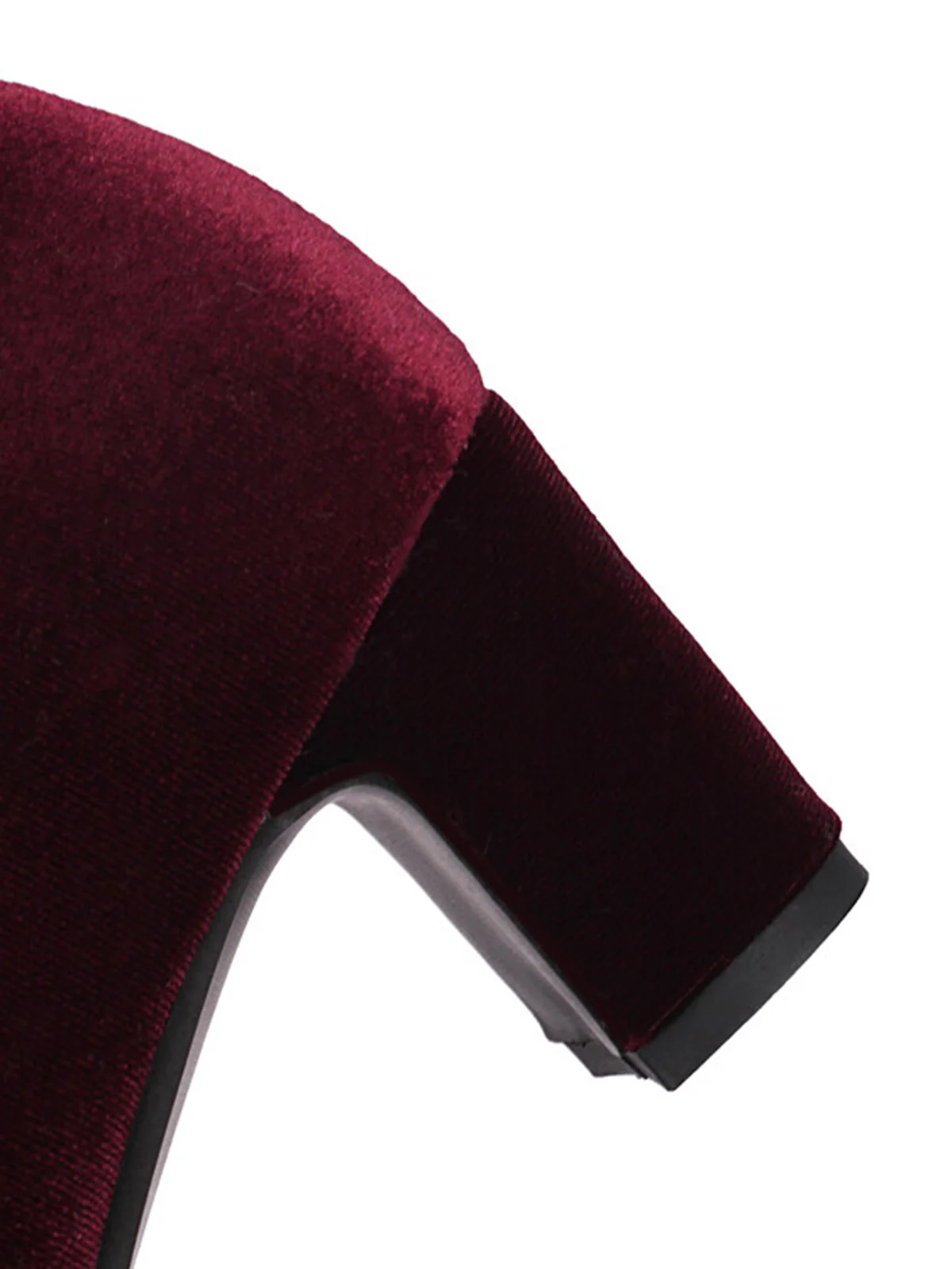 Vintage Velvet T-Strap Chunky Heel Shoes - Image 5