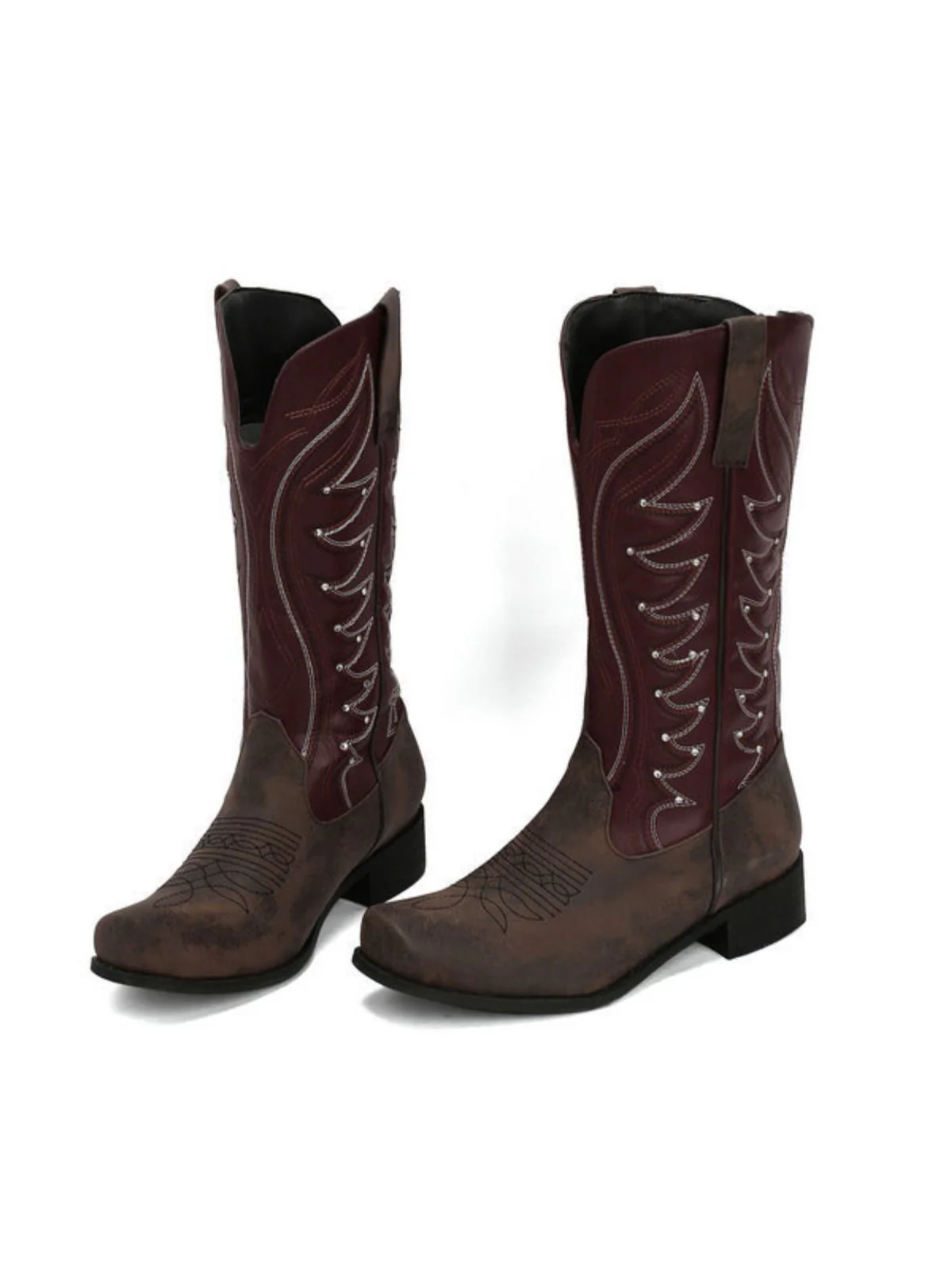 Vintage Western Cowboy Style High Boots - Image 7
