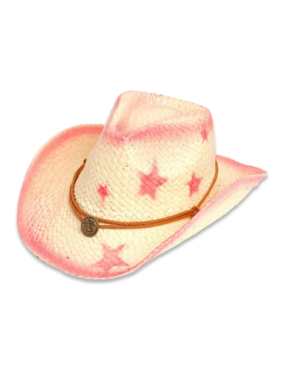 Vintage Wide Brim Star Cowgirl Sun Hat - Image 2