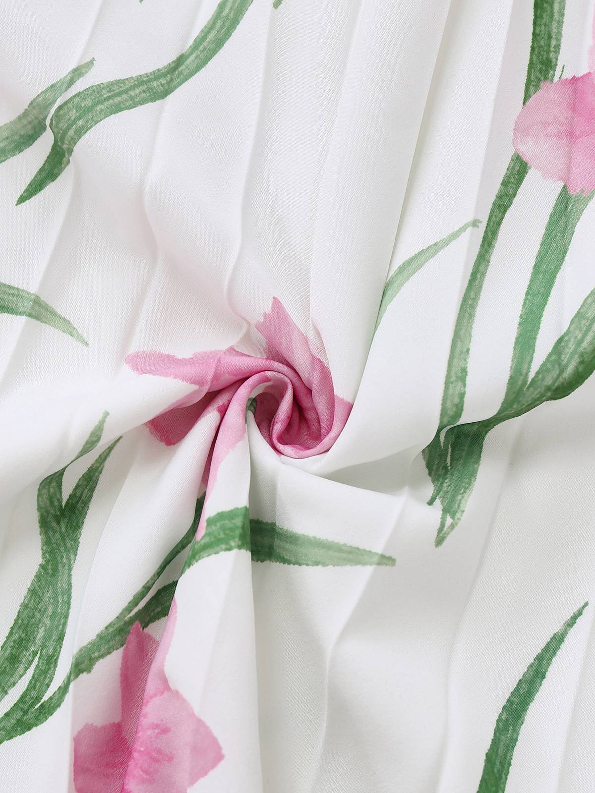 White 1930s Scoop Neck Floral Sleeveless Maxi Dress - Image 5